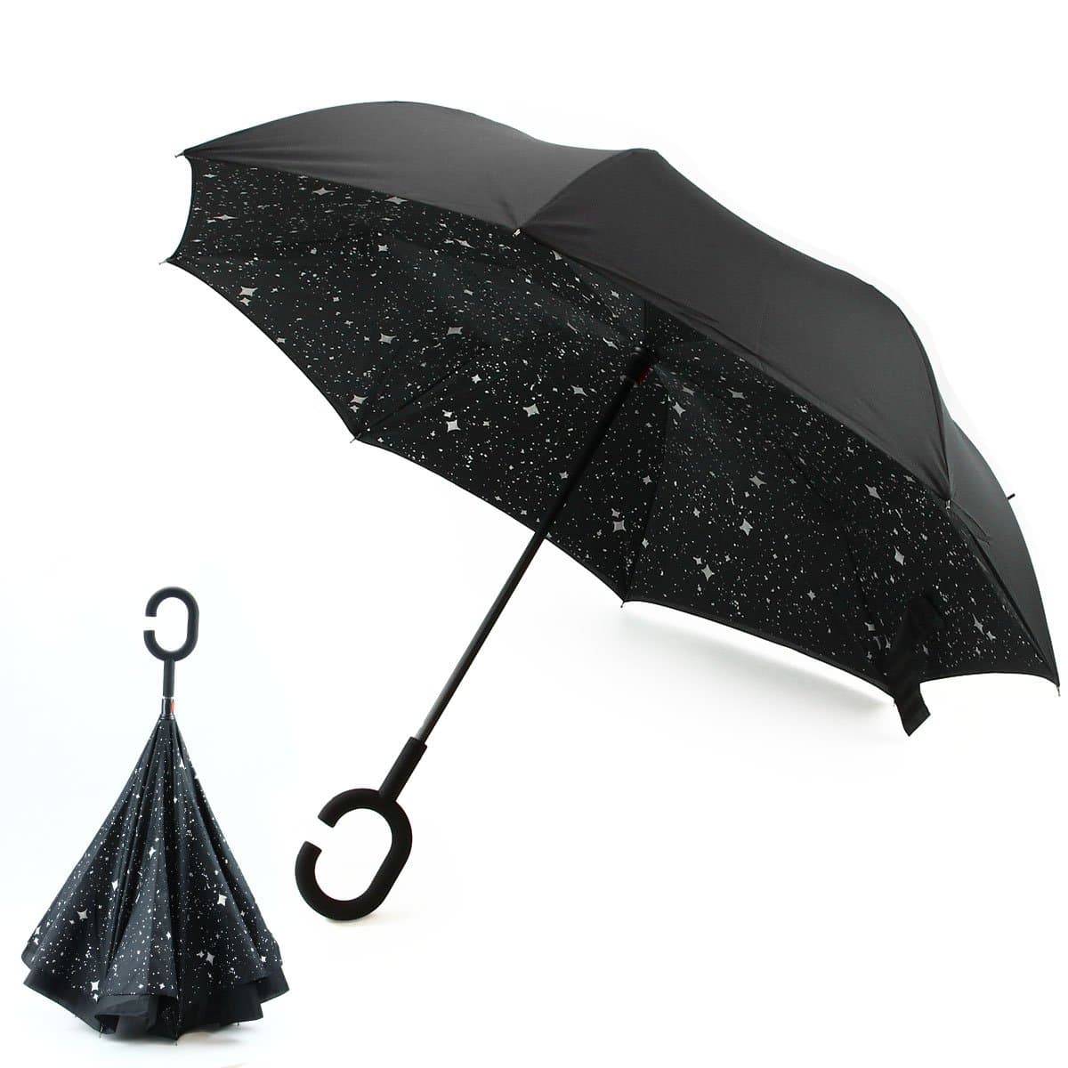 Aiduy Inverted Double Layer Umbrellas Inside Out Windproof Umbrellas