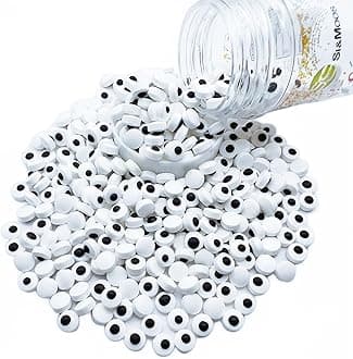 SE Si&Moos Mini Baking Googly Eyes Mini Candy Eyes for Decorating Mini Edible Eyes Edible Eyeball Sprinkles Christmas Cookie Decorations Halloween Sprinkles Halloween Cupcake Toppers 3 OZ