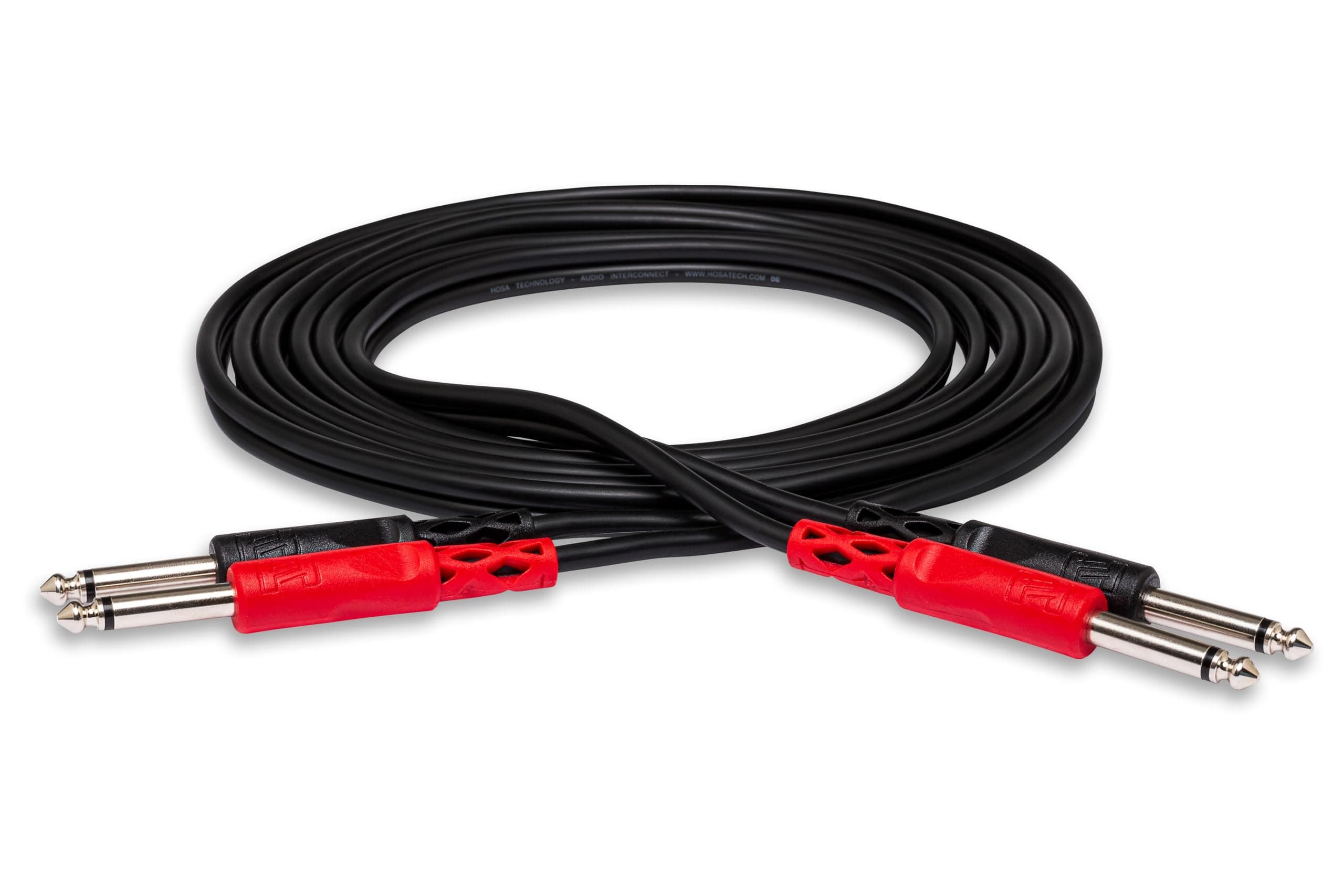 CPP-202 Dual 1/4 Inch TS to Dual 1/4 Inch TS Stereo Interconnect Cable, 6.6 Feet