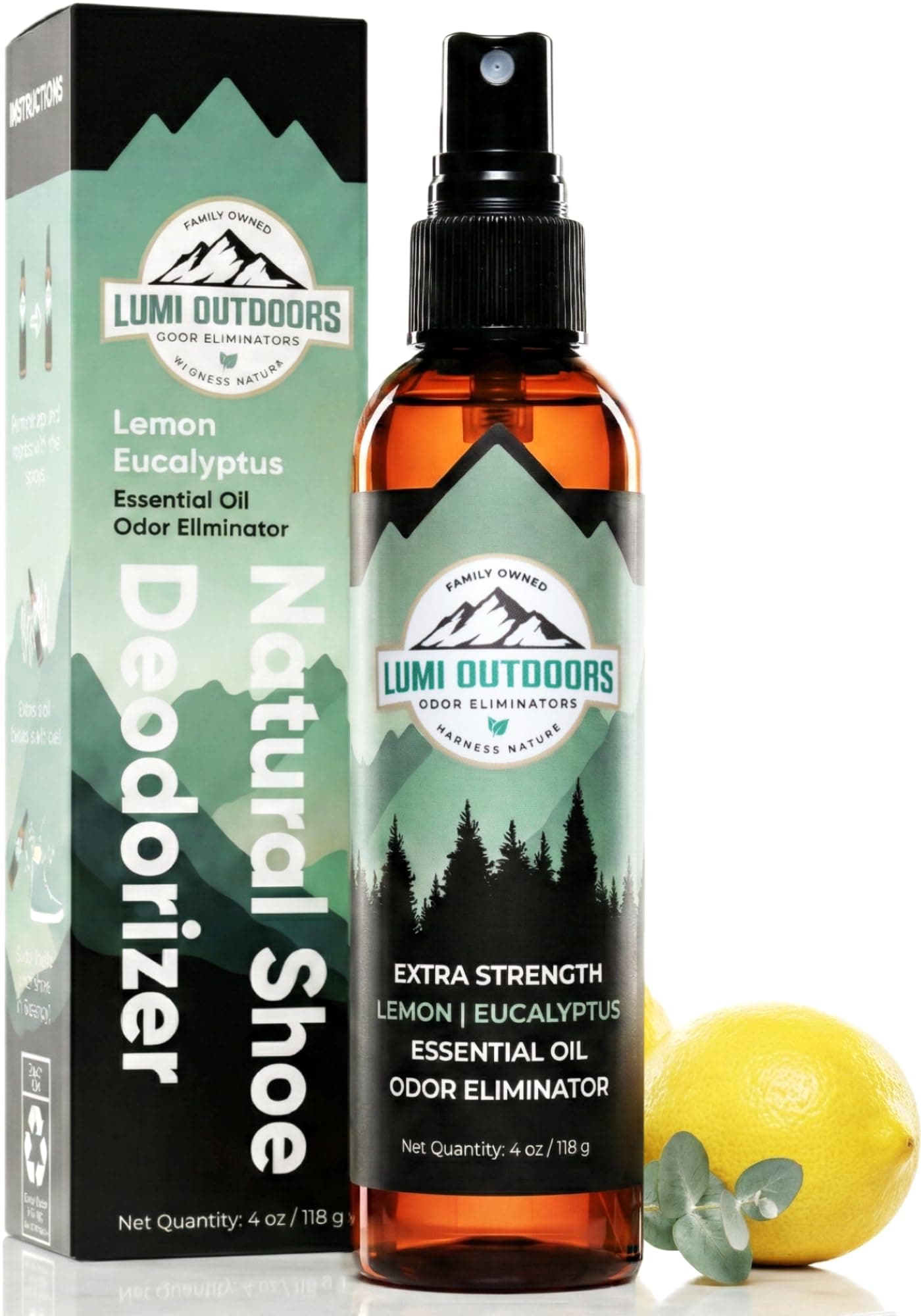 Lumi Outdoors Natural Shoe Deodorizer Spray