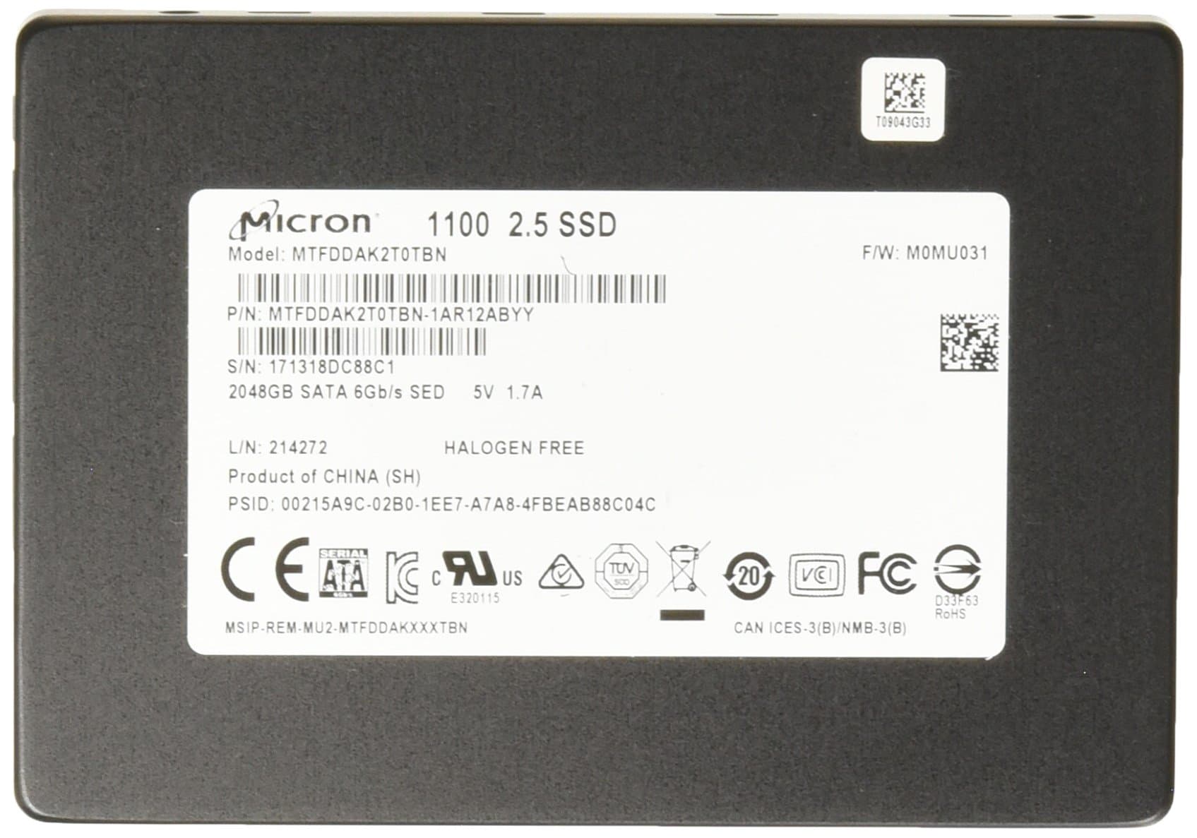 Micron 1100 2 TB 2.5インチ 内蔵SSD
