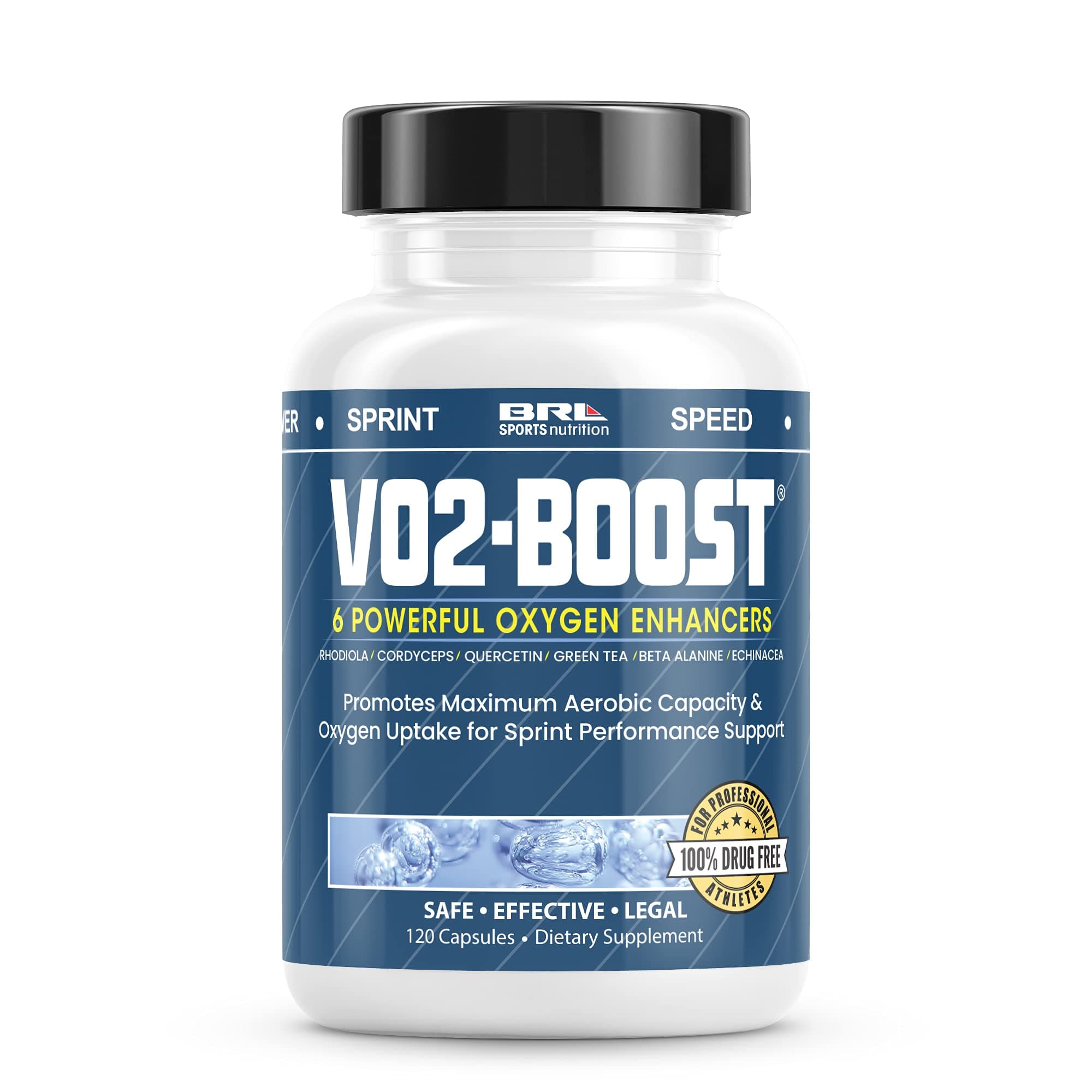 Natural Endurance and Oxygen Supplement to Help VO2 max w/Rhodiola Rosea, B12, and Alpha Lipoic Acid (120 Capsules) (30 Day Supply)