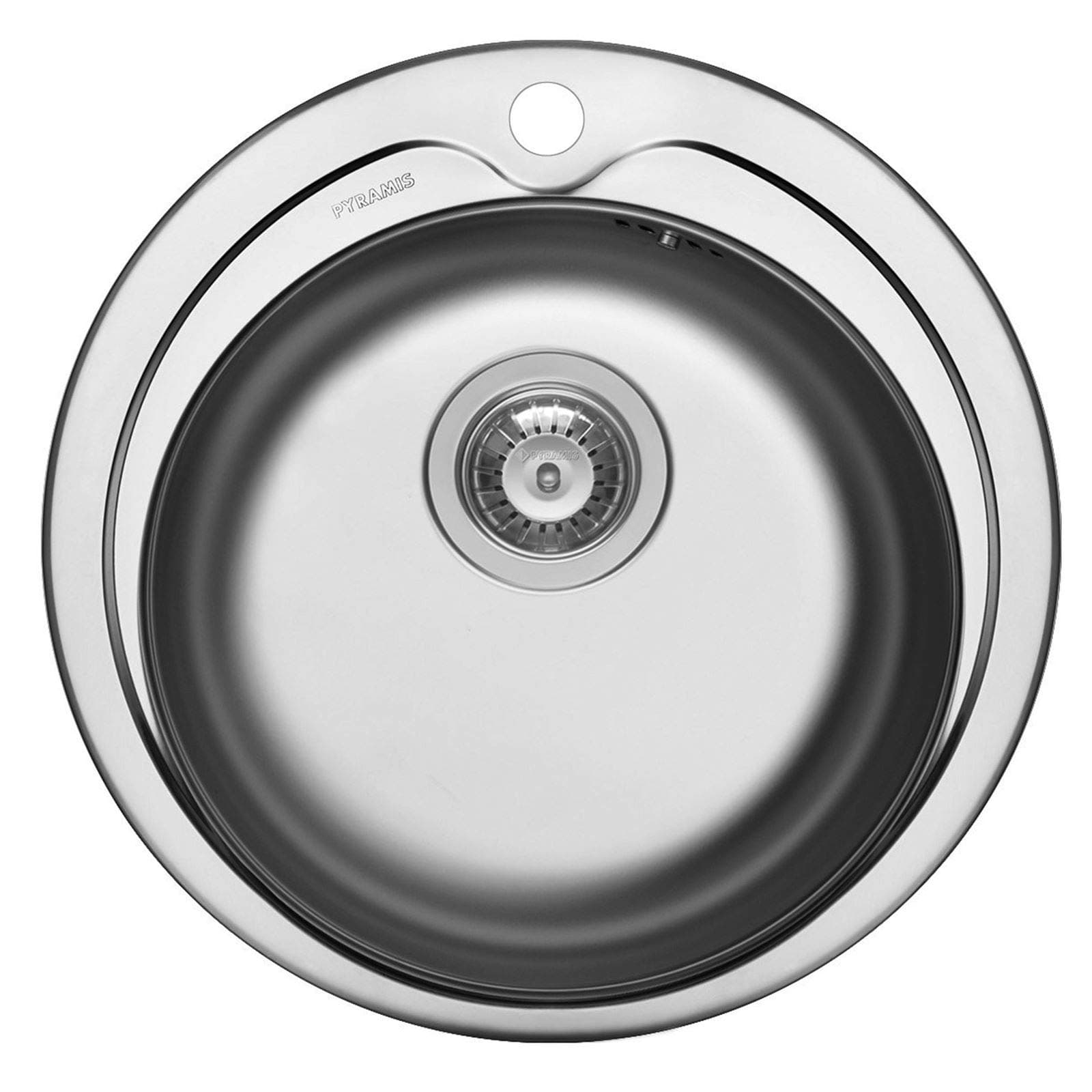 Pyramis Kitchen Sink Round Chrome 48.5 x 48.5 cm