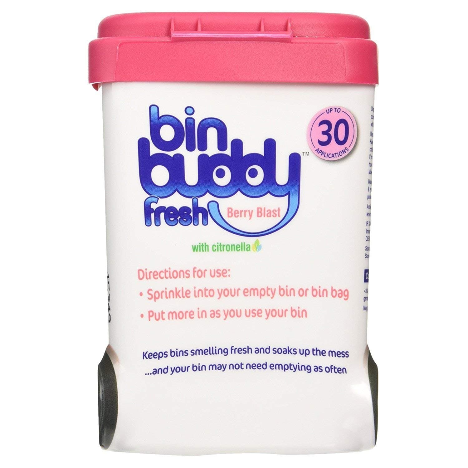 2 x BIN BUDDY BERRY BLAST WITH CITRONELLA WHEELIE BIN FRESHENER 450g
