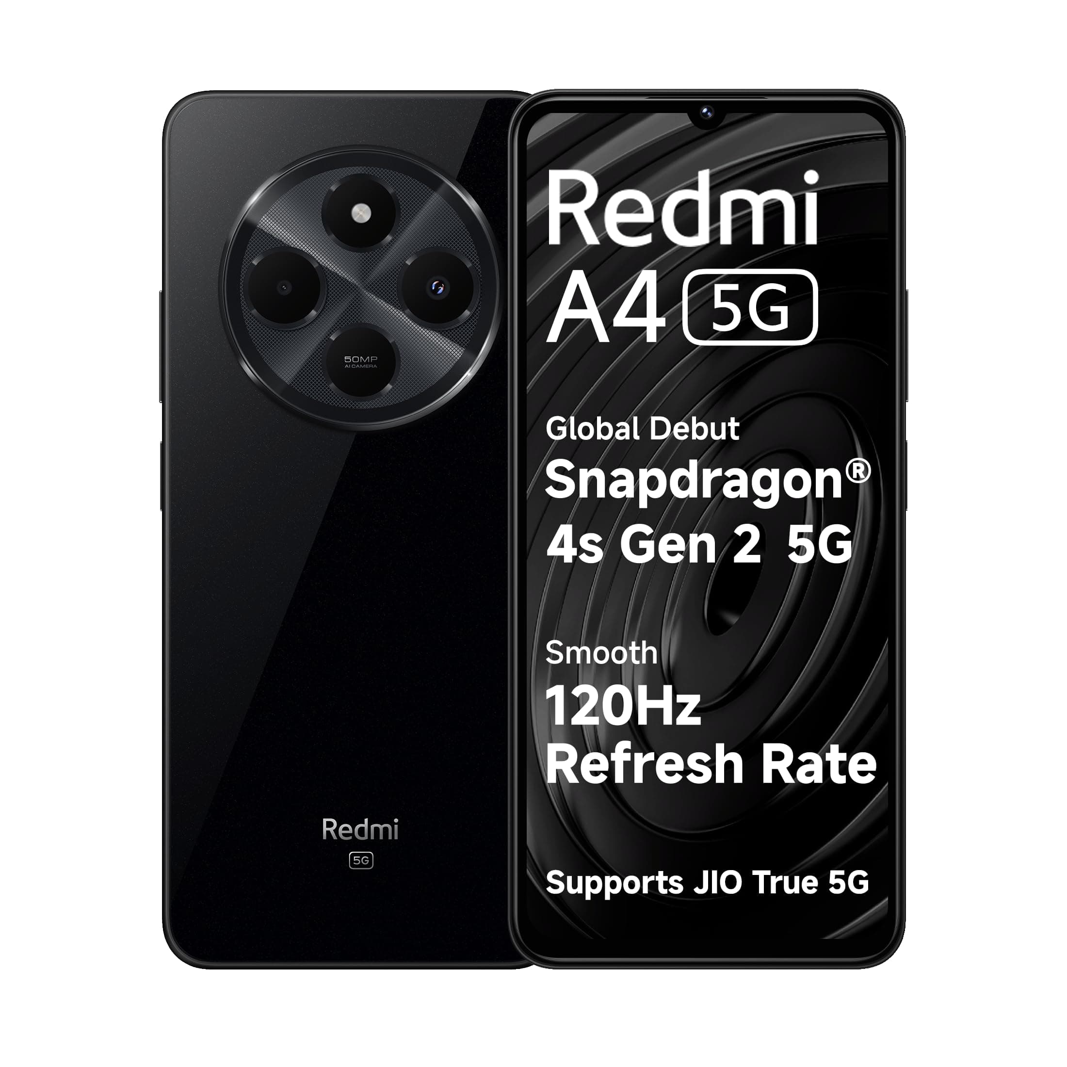 Redmi A4 5G (Starry Black, 6GB RAM, 128GB Storage) | Segment Largest 6.88in 120Hz | 50MP Dual Camera | 18W Fast Charging | Charger in The Box | Indian Version
