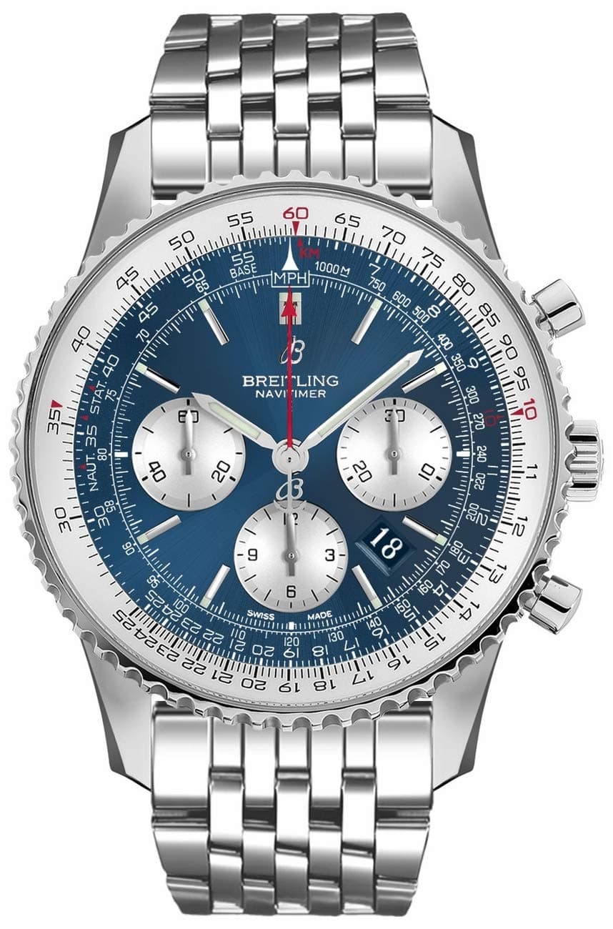Breitling Navitimer 1 Chronograph Automatic Chronometer Aurora Blue Dial Men's Watch AB0127211C1A1