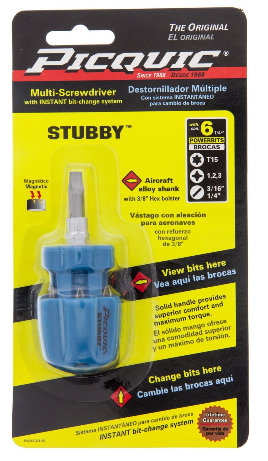 Stubby Multi-bit Screwdriver Colors Vary