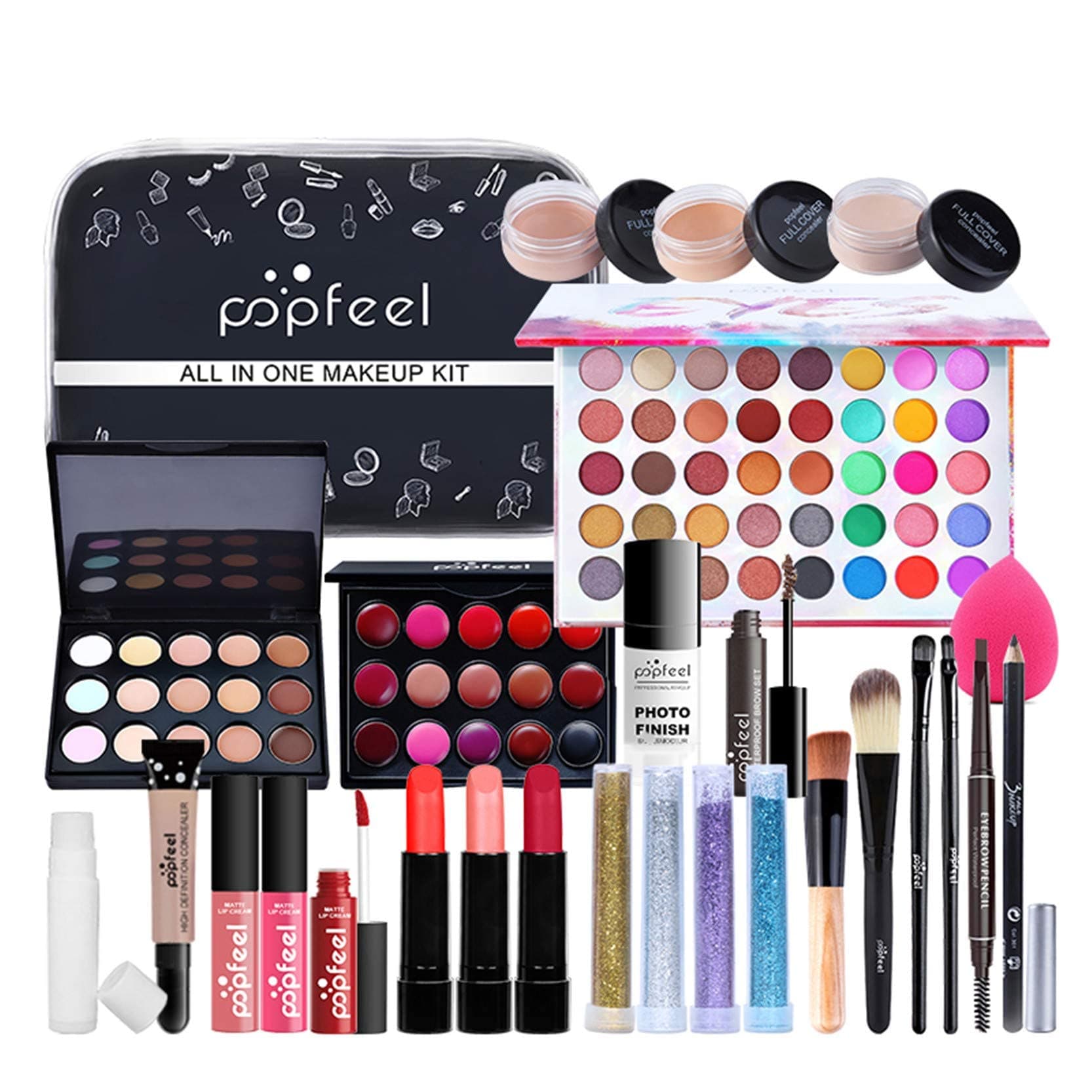 Makeup Kit for Women Full Kit, 27PCS Multi-Purpose Makeup Kit All-in-One Makeup Gift Set Makeup Essential Starter Kit, Compact and Lightweight Design for Girls, Women