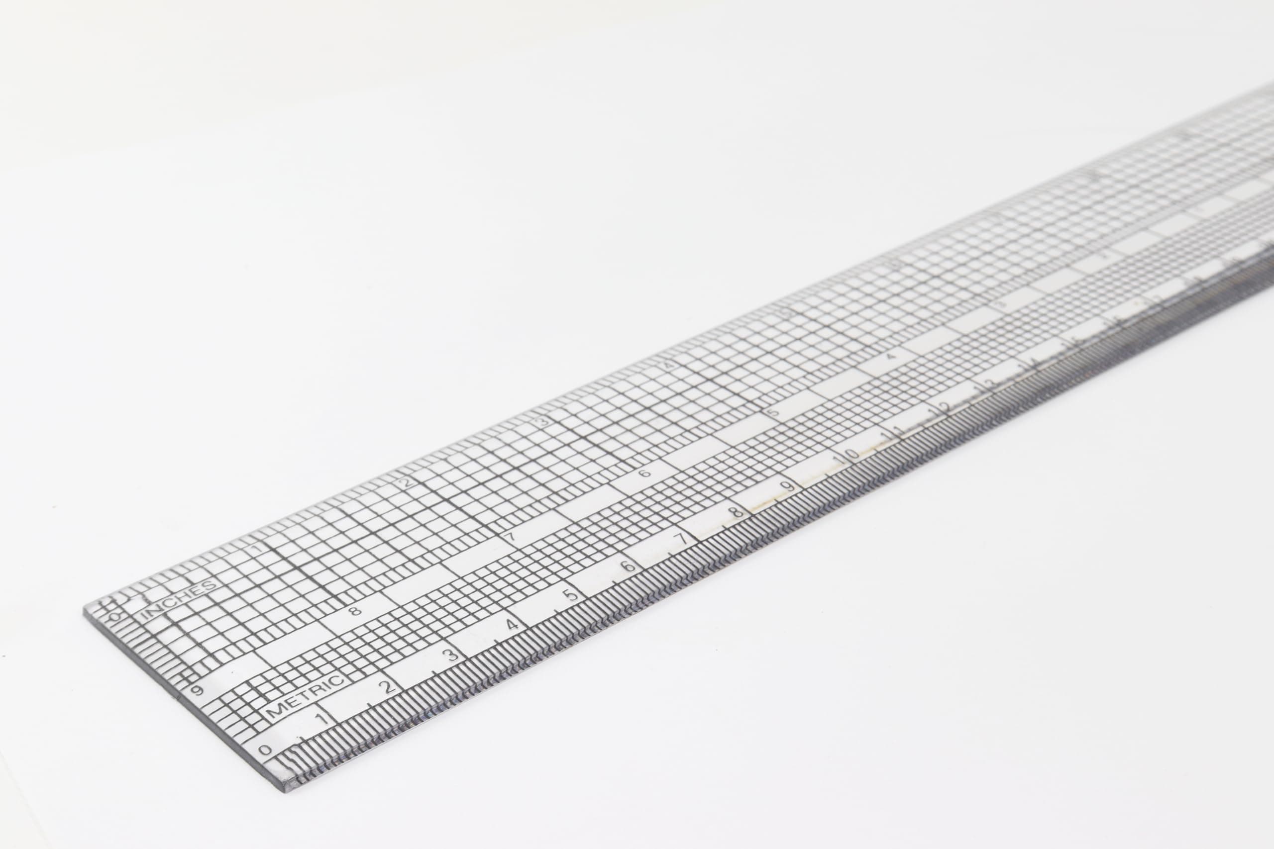 Isomars Gridding Ruler Scale 18 Inch | Transparent Measuring Tool for Pattern Making, Tailoring, Garment Design & Drafting