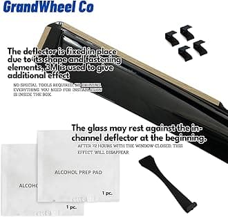 Window Deflectors Smoke Tinted in-Channel Side Window Vent Visor Deflectors Rain Guards Compatible with Terrain 2018-2024 - 4pcs. GW0880