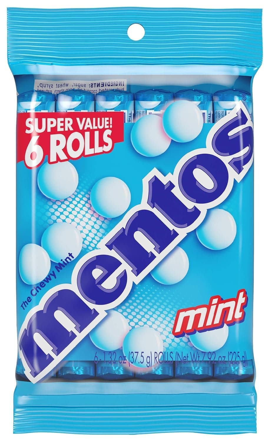 Chewy Mint Candy Roll, Mint, Mint Candies, 14 Pieces Per Roll, 6 Count Party Pack