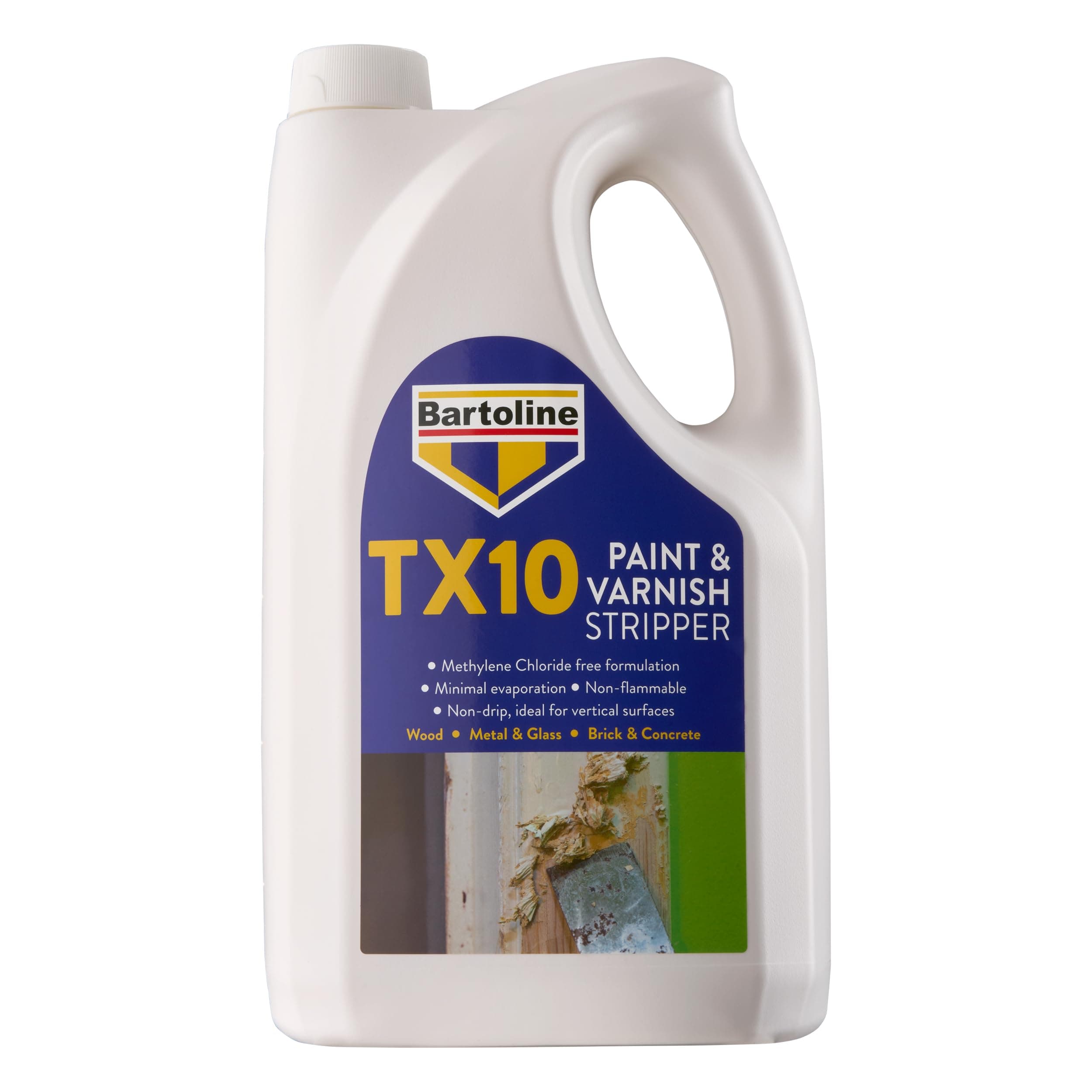 Bartoline TX10 Paint and Varnish Stripper 5L – Extra Strong, Non-Caustic Paint Remover for Wood, Metal & More