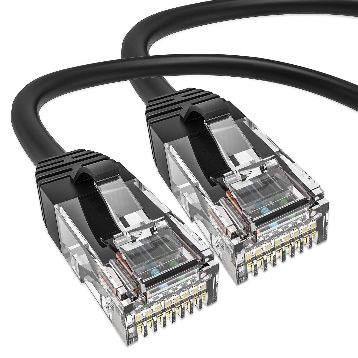 WISE TIGER Cat 6 Ethernet Cable 25 ft, High Speed RJ45 Ethernet Path Internet Cord Support Cat6/5E/5 for Router, Modem, Switch, Xbox, PC, 1Gbps, 250MHz, Utp, 24AWG, Black