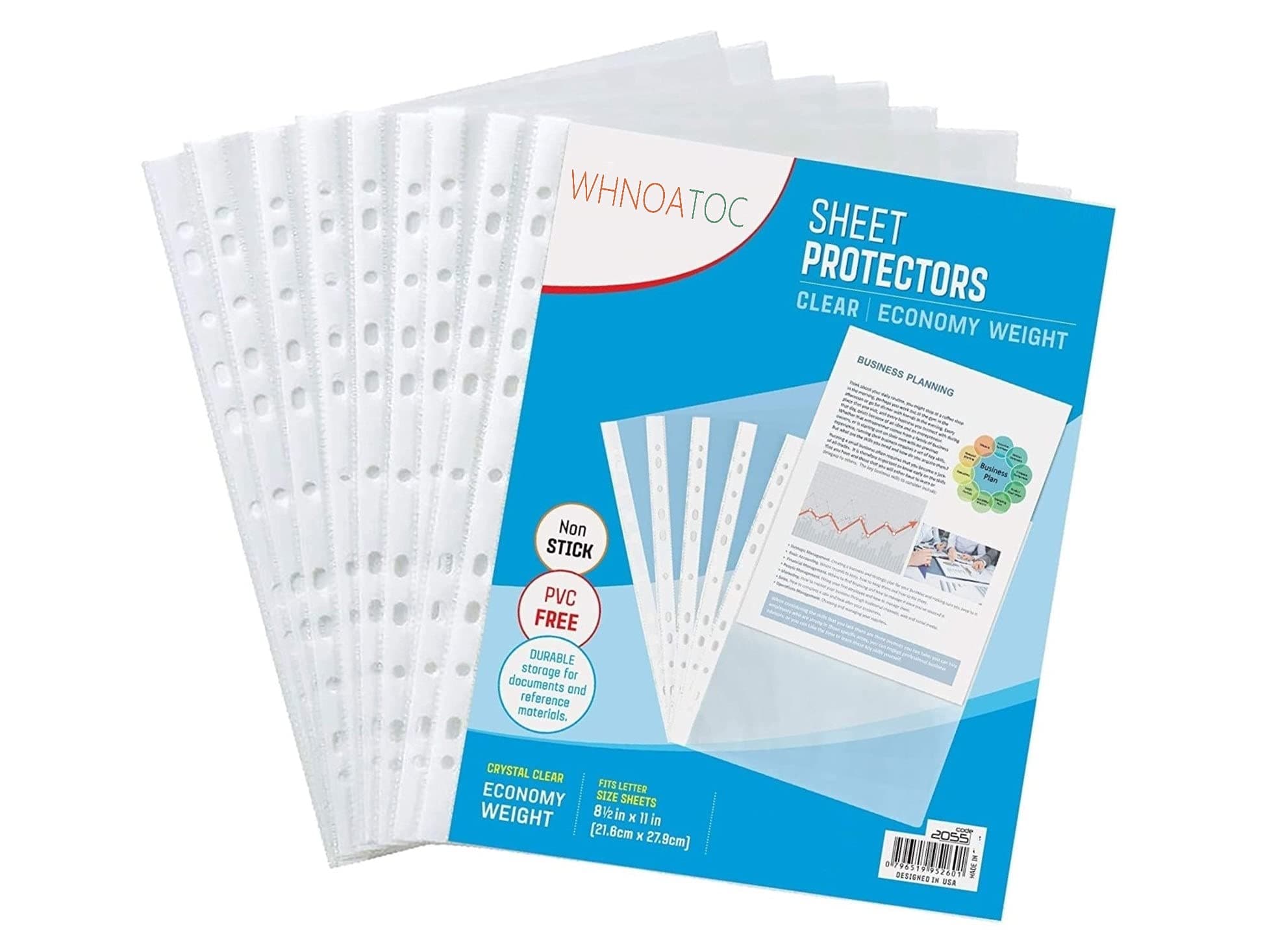 300 Micron Sheet Protectors, Plastic Clear Folder Leafs Document Sleeves, Heavyweight Non-Glare, Reinforced 11-Hole, Acid-Free, Archival Safe for Documents and Photos (A-4 Size) (Pack of 20)