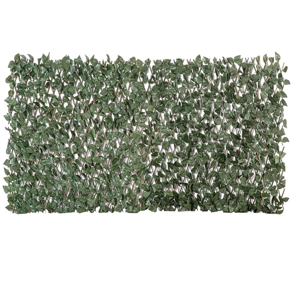 Artificial Maple Leaf Fence Screen on Willow Trellis [1m x 2m (H x L)] Ivy Hedge Expanding Screening Best for Garden Privacy Cover Walls Decor Use Indoor/Outdoor