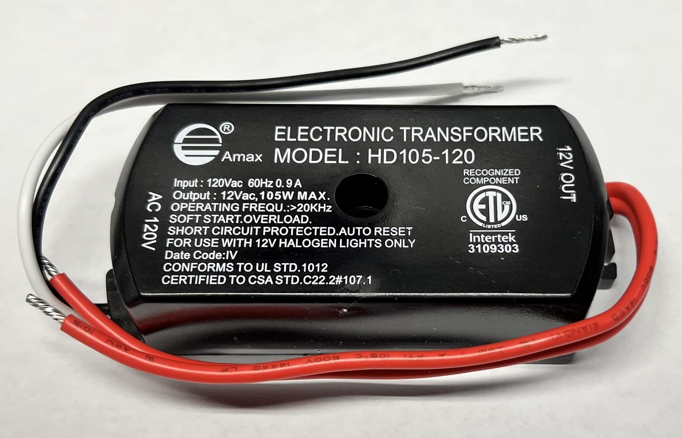 Amax Lighting- 105 Watt Step Down Electronic Transformer