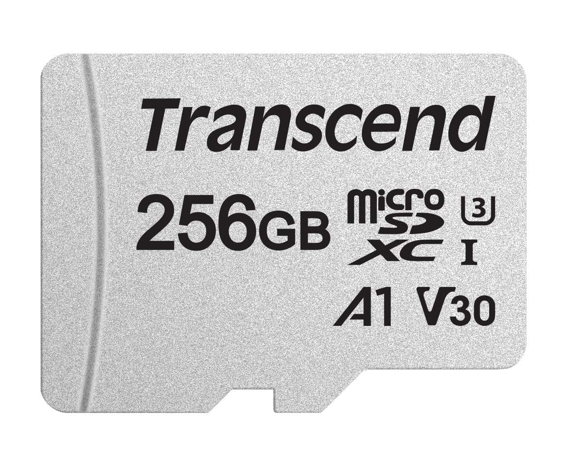 USD300S 256GB microSDXC U3 V30 A1 Memory Card with Adapter, for 4K Video, GoPro, Drones & Cameras TS256GUSD300S-A