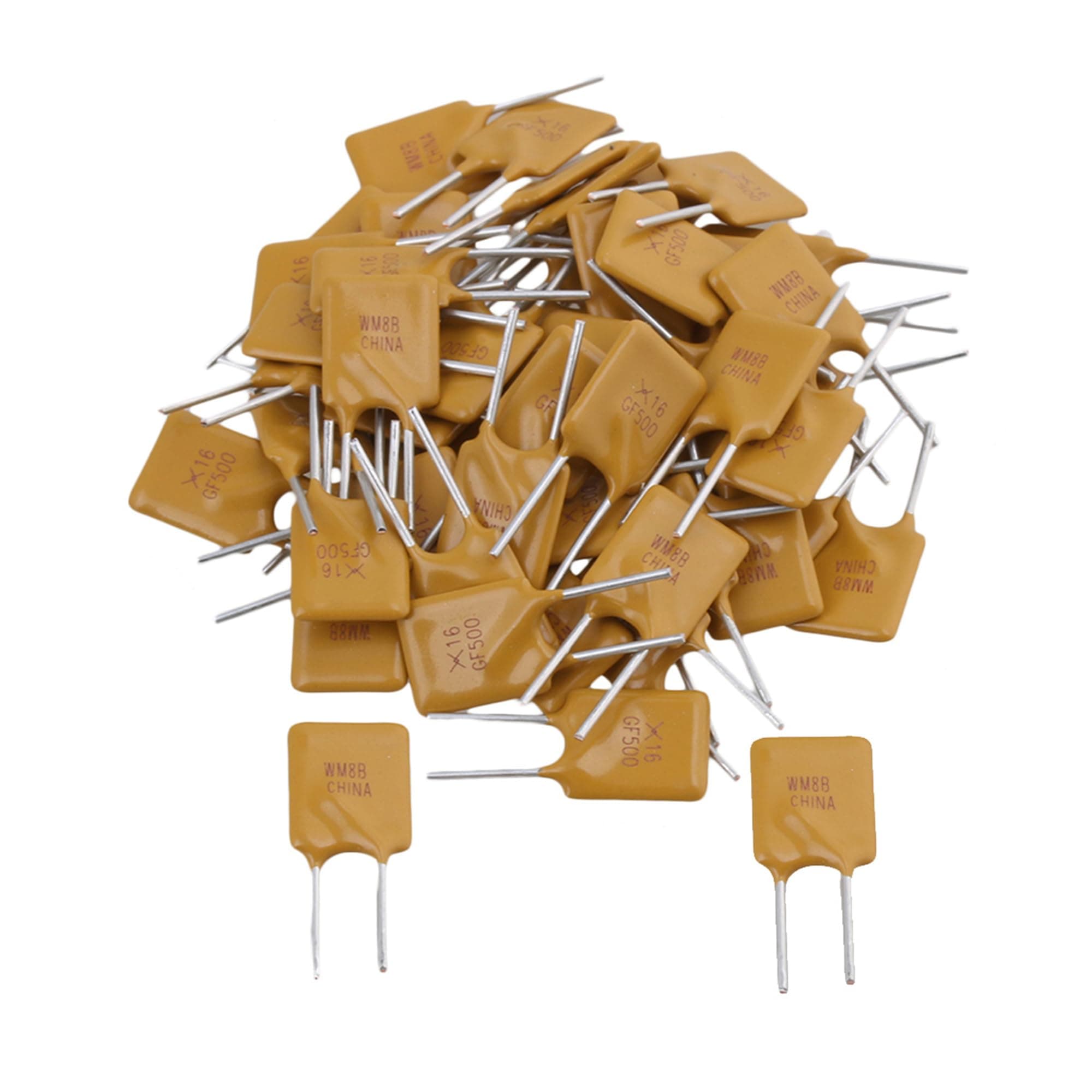 Bstinay 50pcs 5A 16V RGEF500 PolySwitch Resettable Fuse Switch Fuses Polyfuse Blue Silver