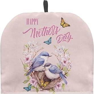 Bird Butterfly Insulated Teapot Cozy Dust Cover Large Tea Cozy for Teapot Lightweight Teapot Cozy Kettle Cover for Teapot, Kettle or French Press