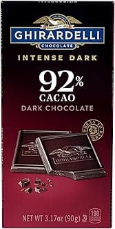 INTENSE DARK 92% Cacao Chocolate Bars, 3.17 oz Bar (Pack of 12) – Premium Extra Dark Chocolate for Gifting & Sharing