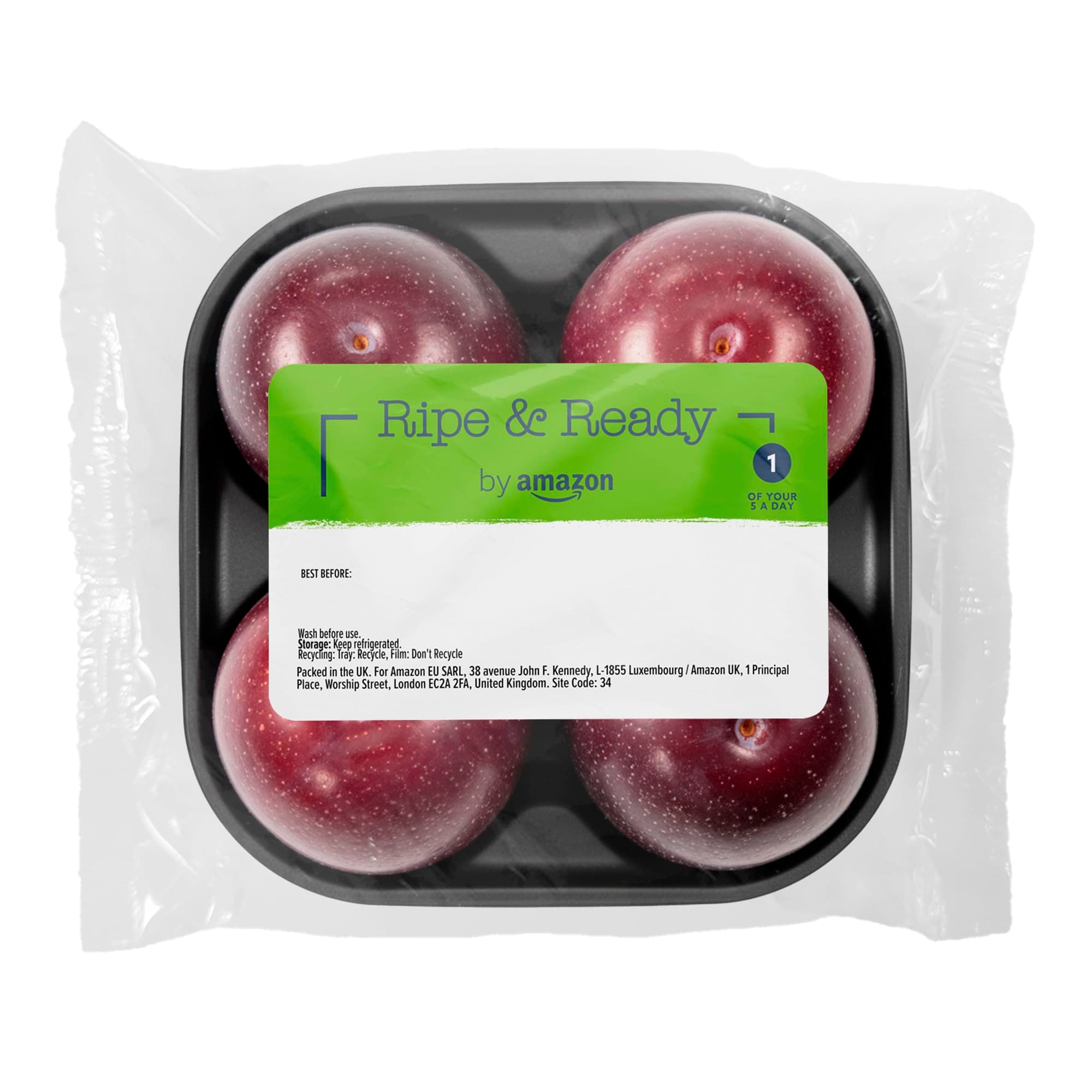 by Amazon Ripe & Ready Plums, 4 Pack