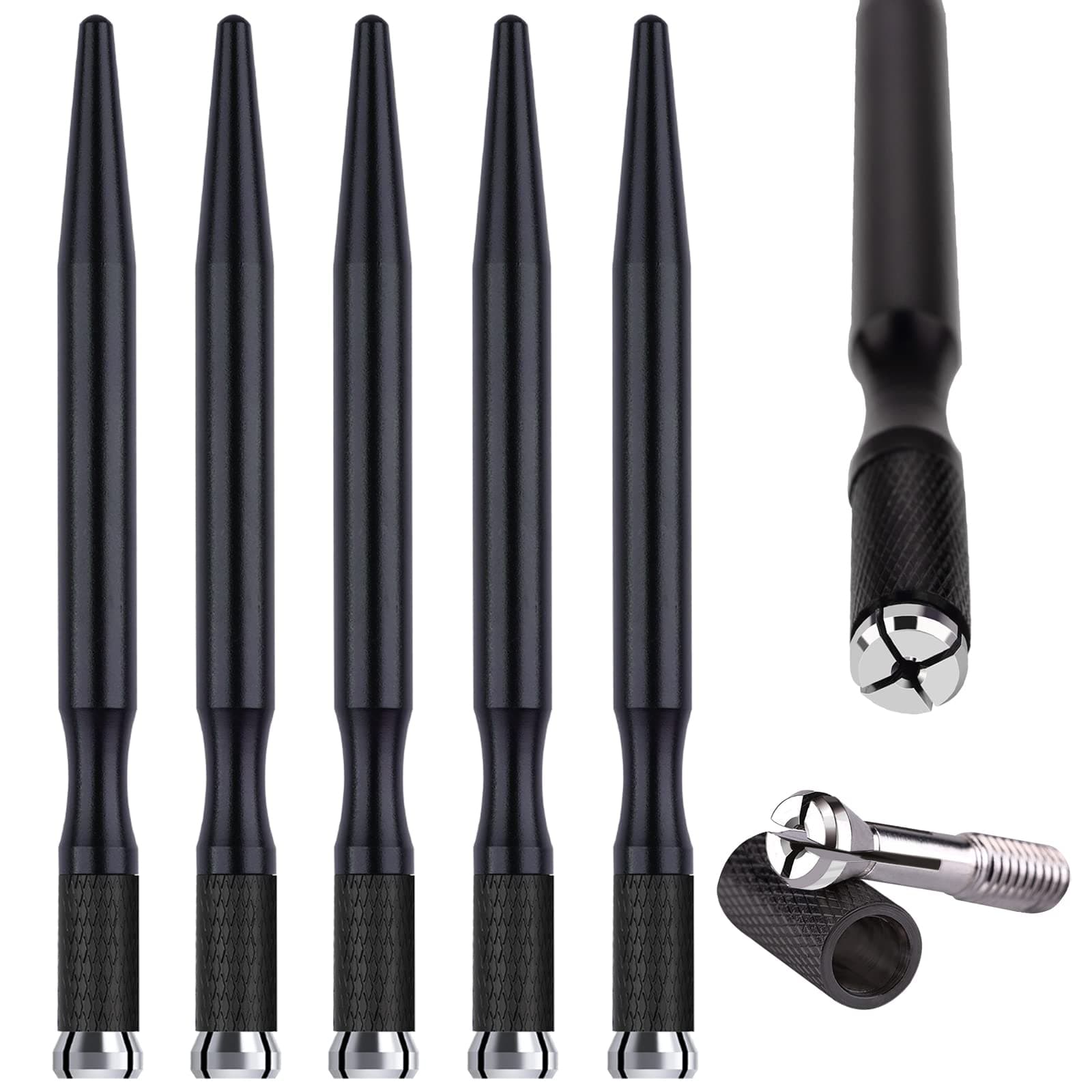 Microblading Pens 5 Piece Light Manual Tattoo Eyebrow Pens For Permanent Makeup Supplies Durable Aluminum Pen With Lock-Pin Tech Tattoo Microblading Pen(Style-1)