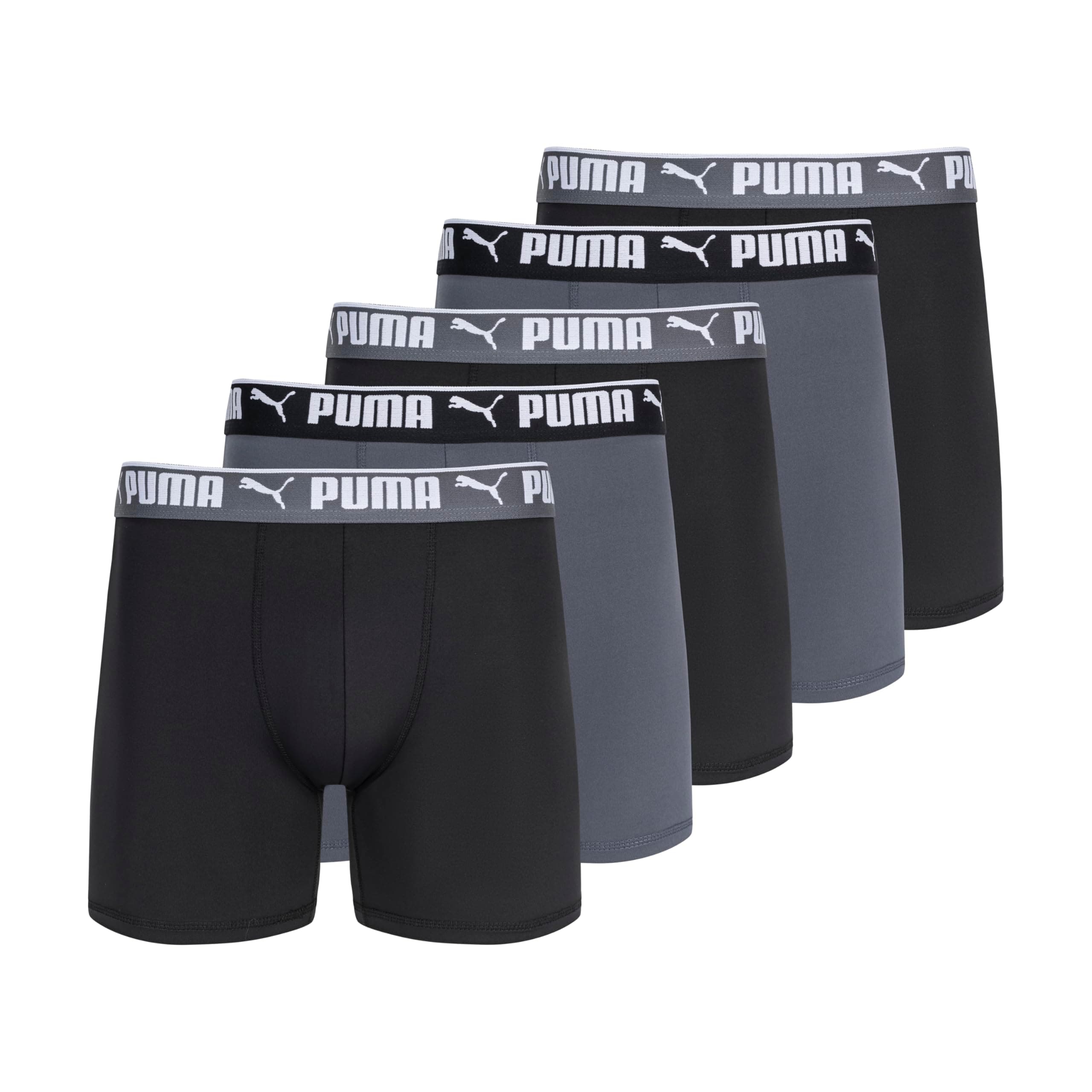 PUMA mens 5 Pack Performance Boxer Briefs Boxer Briefs