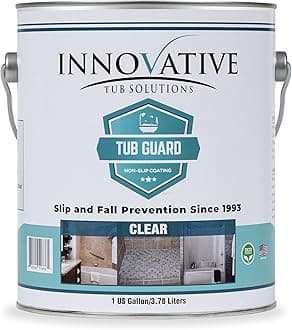 Tub Guard Anti Slip - Clear Bathtub & Shower Grip Textured Non Slip Coating for Slippery Tubs or Shower Floors - 1 Gallon (90 Tubs or Shower Pans)