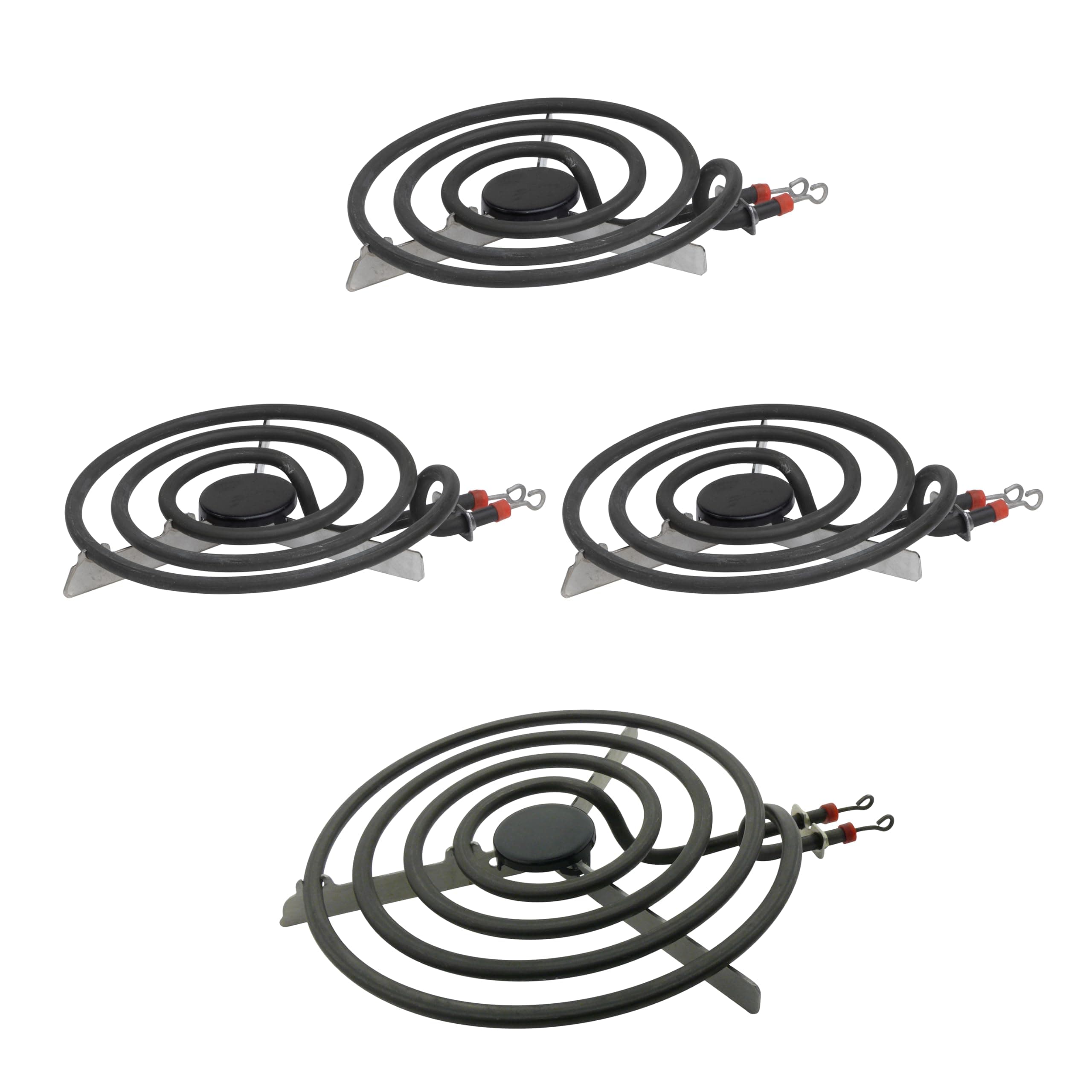 KITCHEN BASICS 101 SP22YA Electric Range Burner Surface Element Replacement for GE WB30X253 WB30X254, Includes 1 8-Inch and 3 6-Inch Burners, 4 Pack