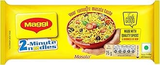 MAGGI 2-Minute Instant Noodles, Favourite Masala Taste, Masala Noodles With Goodness Of Iron, Made With Choicest Quality Spices, 280g/300g Pouch (weight may vary)