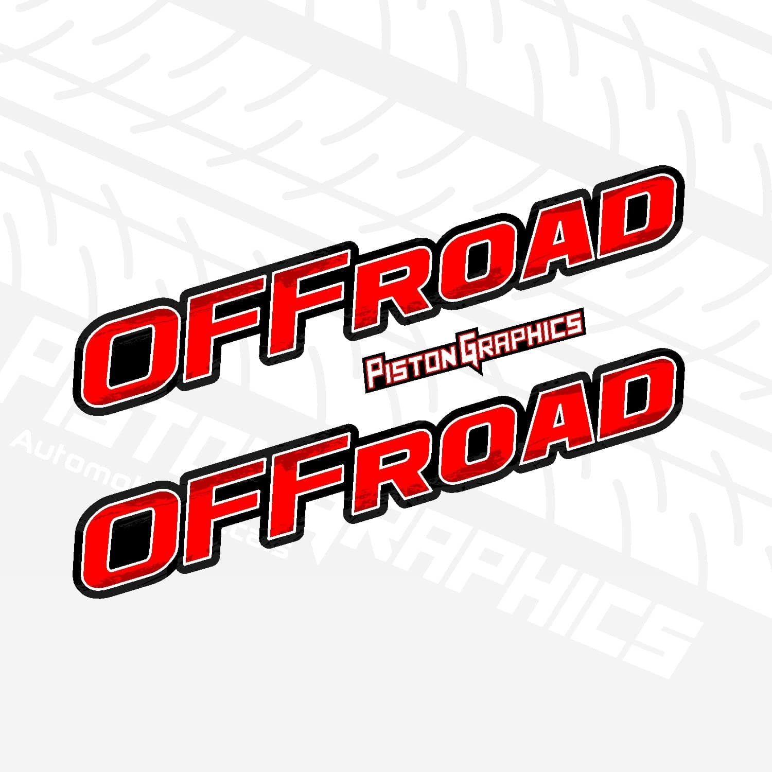 Piston Graphics Car Off Road Stickers Both Side Decals Vinyl (Pack of 2)