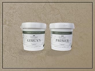 Gimcyn - Textured, Metallic Effect, Bespoke Decorative Wall Paint Bundle. Includes 1kg of Paint and 0.5L of Primer - Covers 5SQM - In Colour GREY RUTILE.