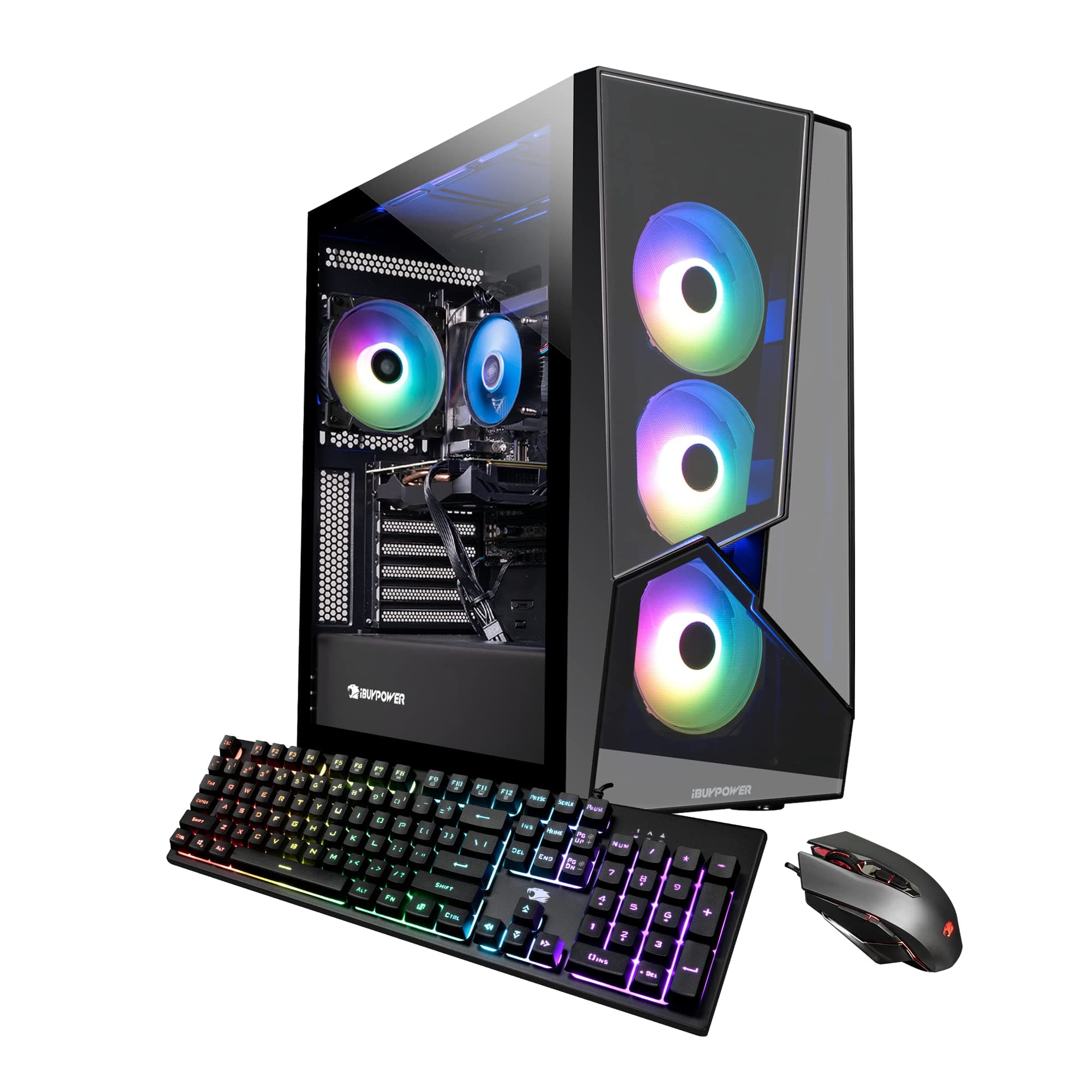 Pro Gaming PC Computer Desktop - SlateMR 246i (Intel Core i5-11400F 2.6GHz, AMD Radeon RX 6500XT 4GB, 8GB DDR4, 500GB NVMe, RGB Fans, WiFi Ready, Windows 11 Home)