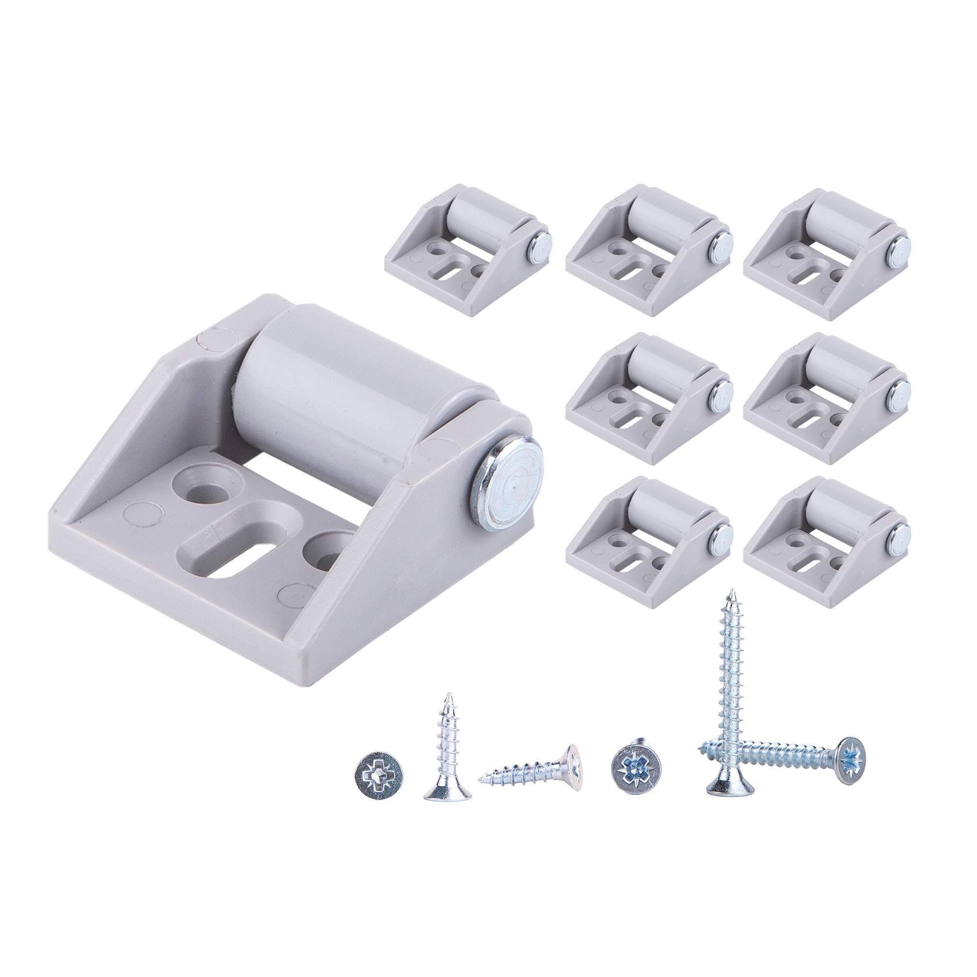 (Pack of 8) 16 mm Small Plastic Wheels - Durable Non-Swivel Fixed Casters for Furniture, Appliance & Equipment Replacement - Screws Included