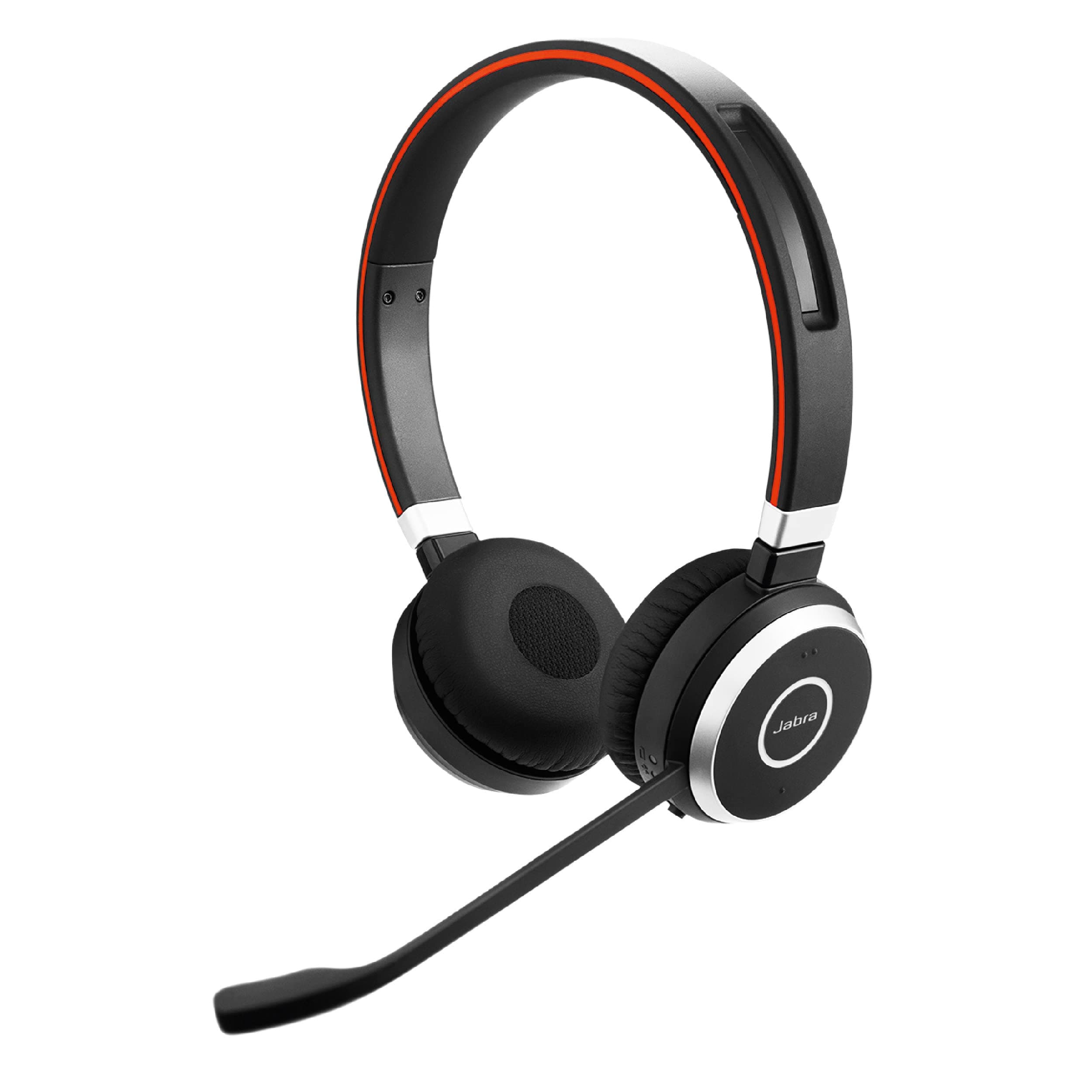 Evolve 65 SE Link380a MS Stereo- Bluetooth Headset with Noise-Cancelling Microphone, Long-Lasting Battery and Dual Connectivity - Works with All Other Platforms - Black