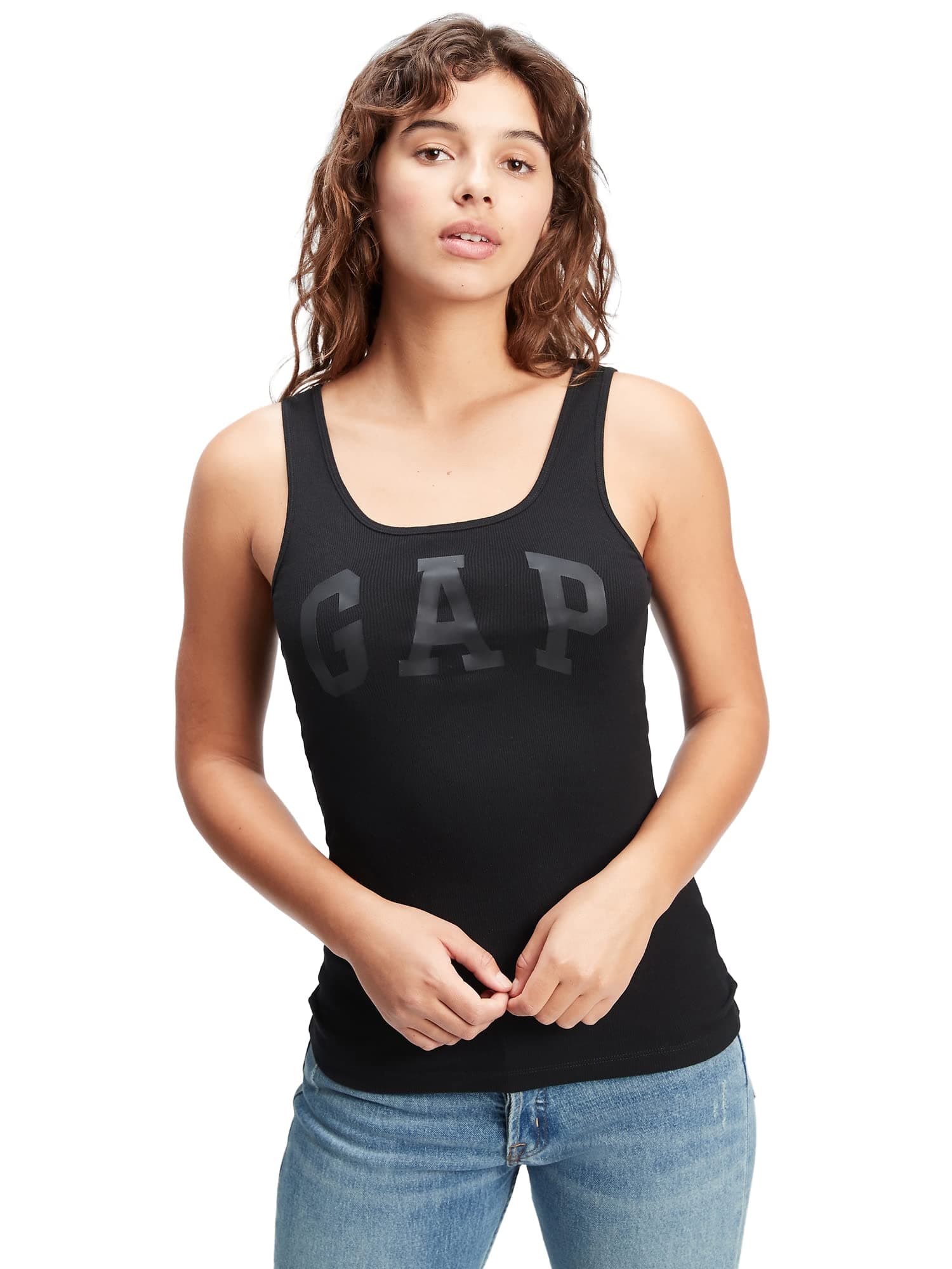 GAPWomens Ribbed Tank Top Logo