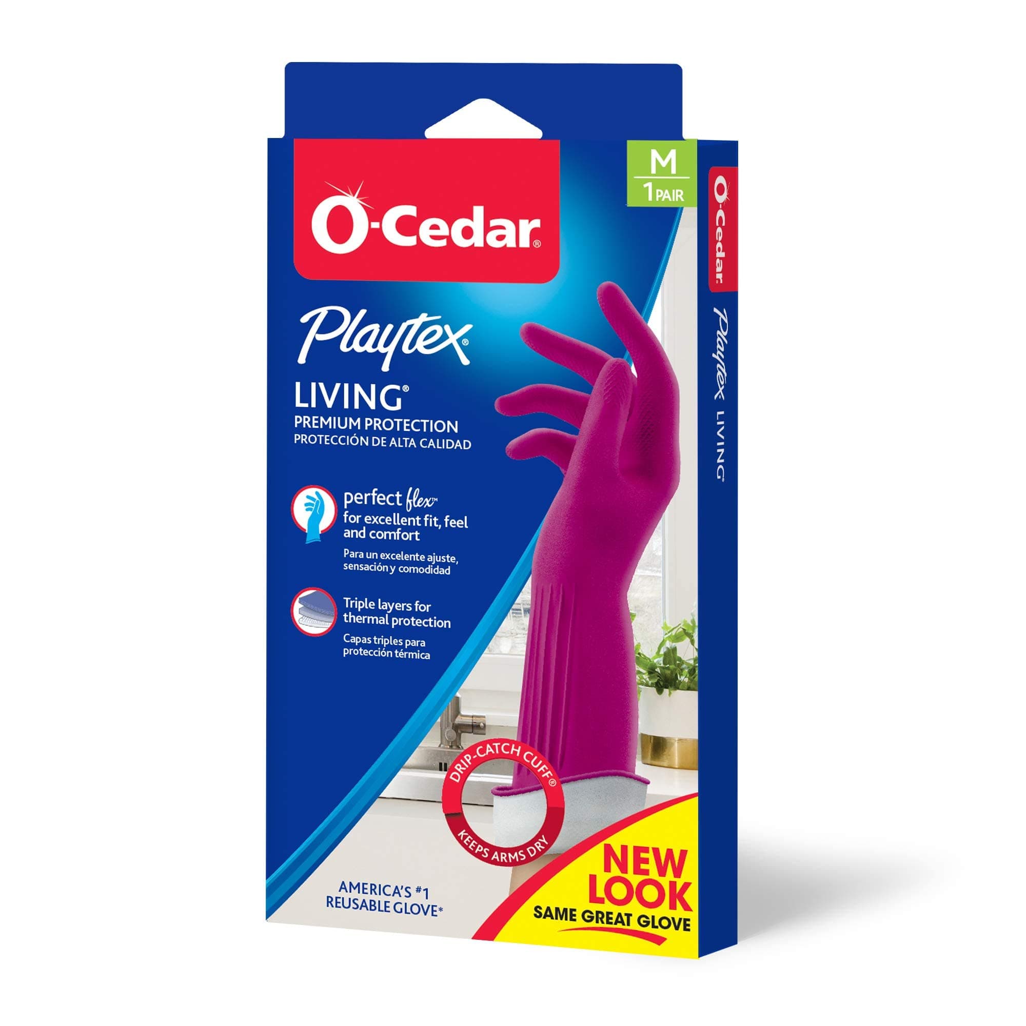 Living Drip-Catch Cuff Gloves, Medium 1 Pair (Pack of 1)