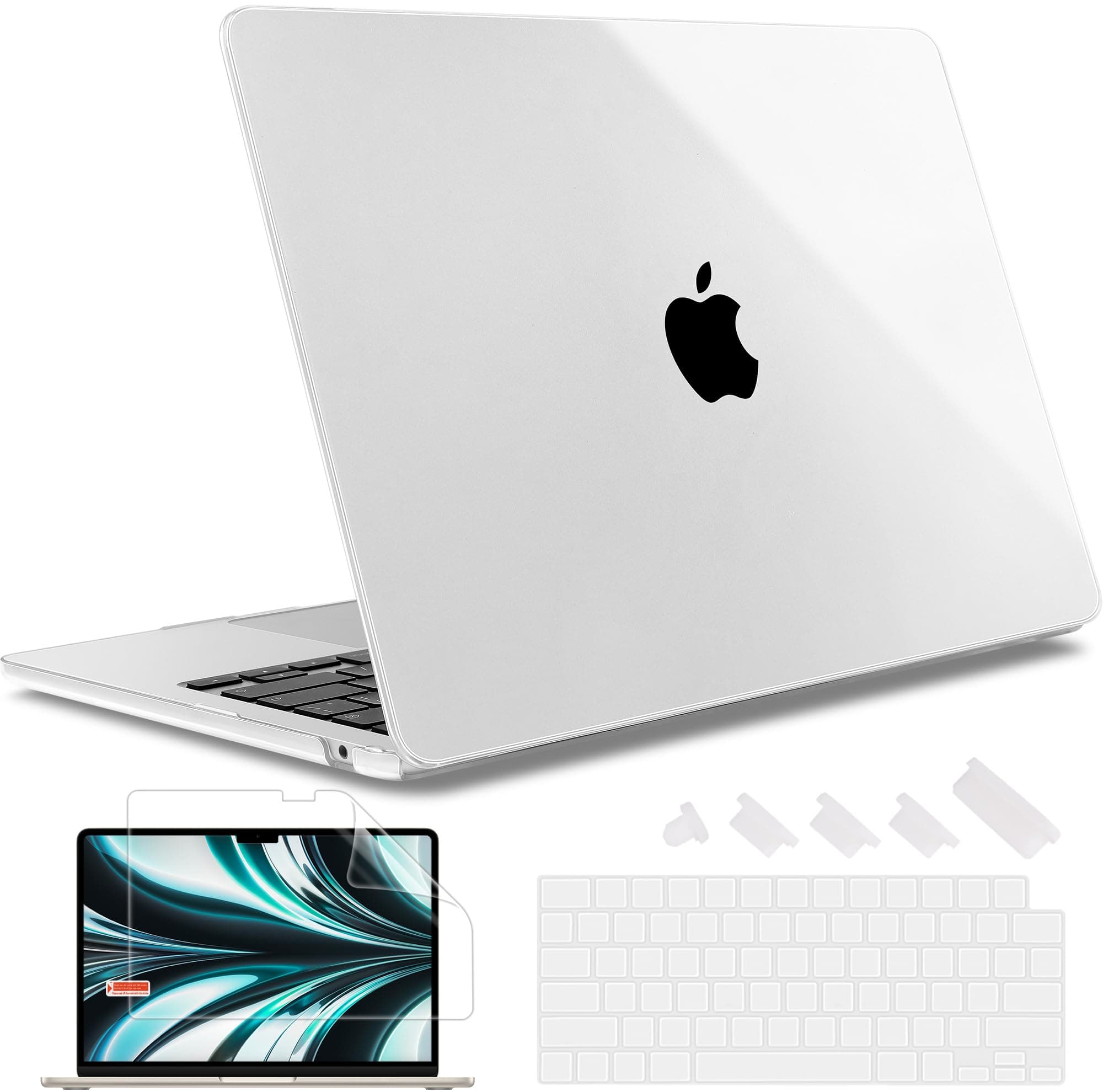 May Chen for M4 MacBook Air 13.6 inch Case 2025 2024 2023 2022 Release A3240 M3 A3113 M2 A2681, Plastic Hard Shell Case for MacBook Air 13.6" with Retina Display Fits Touch ID, Crystal Clear