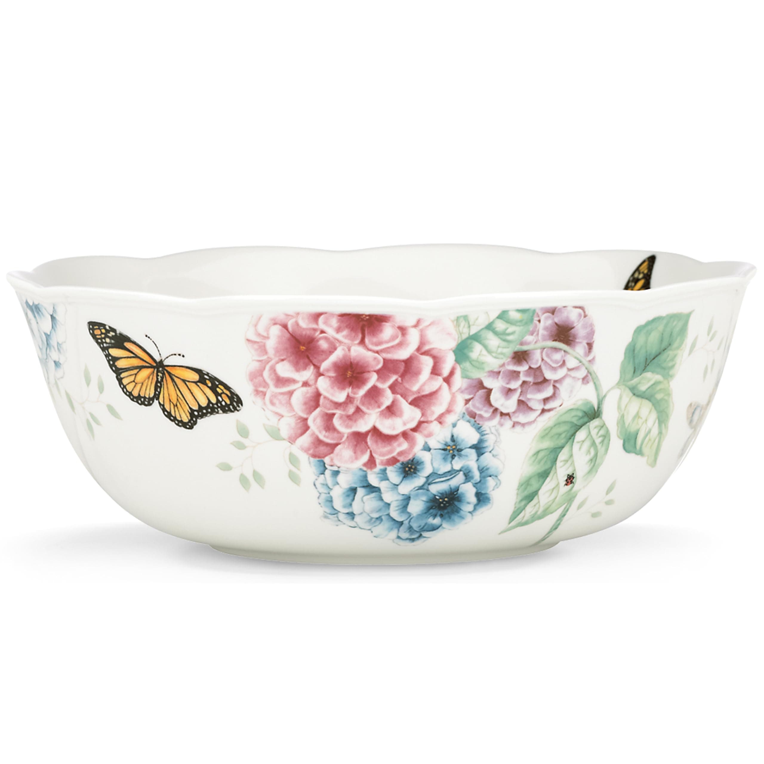 Lenox Butterfly Meadow Hydrangea Serving Bowl, White by Lenox