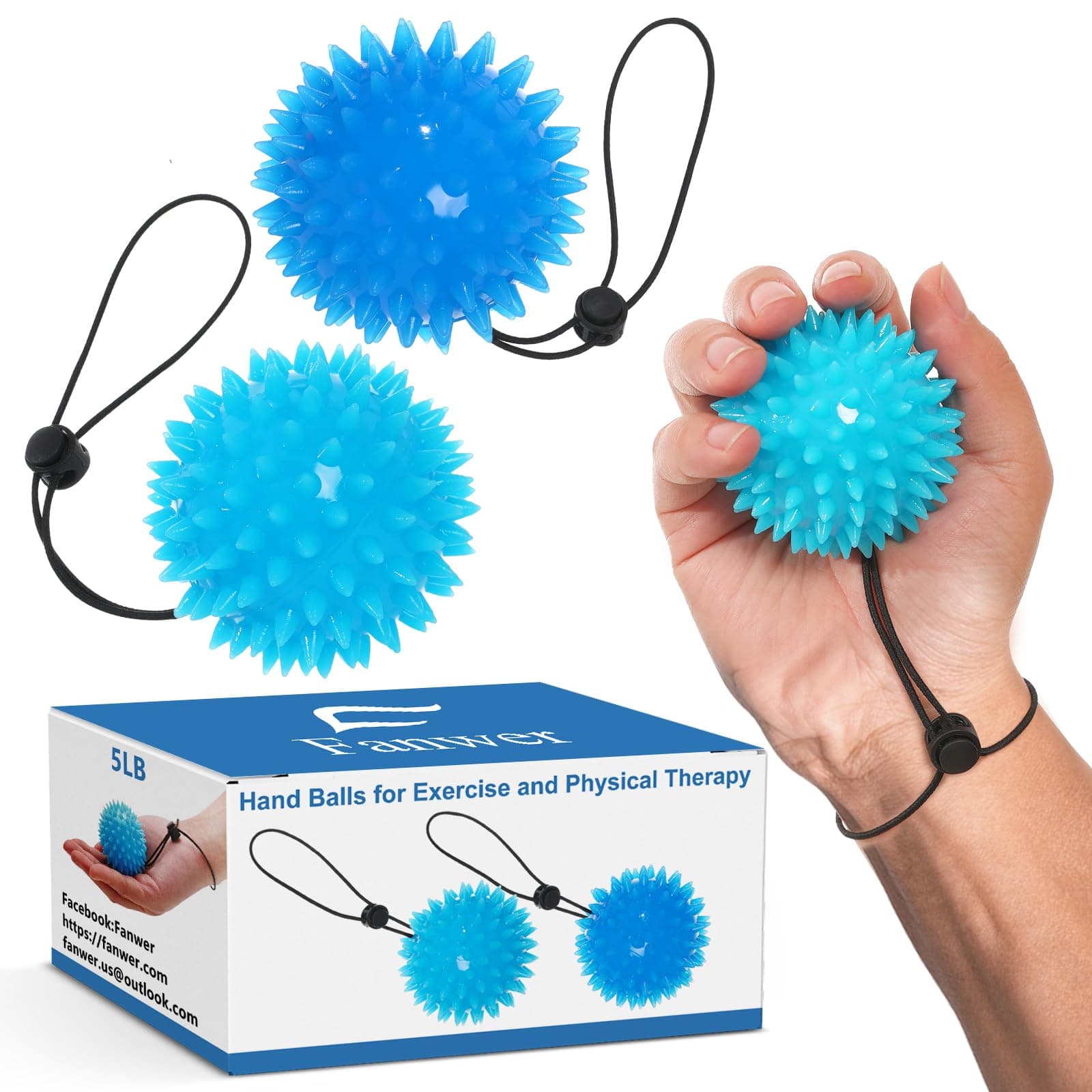 Hand balls for exercise (2 Pack)
