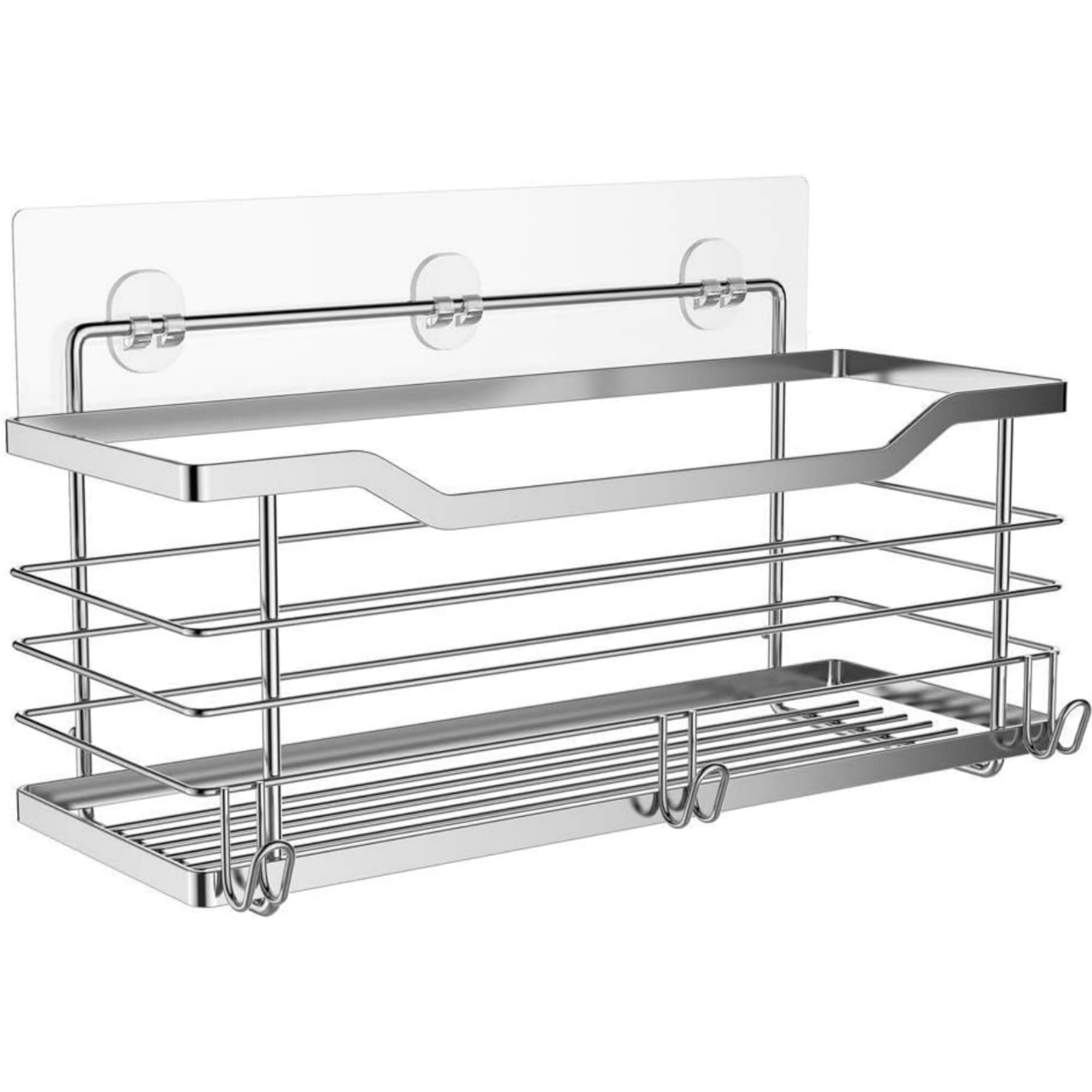 ODesign Shower Caddy Basket Shelf for Shampoo Conditioner Bathroom Kitchen Storage Organizer SUS304 Stainless Steel - No Drilling