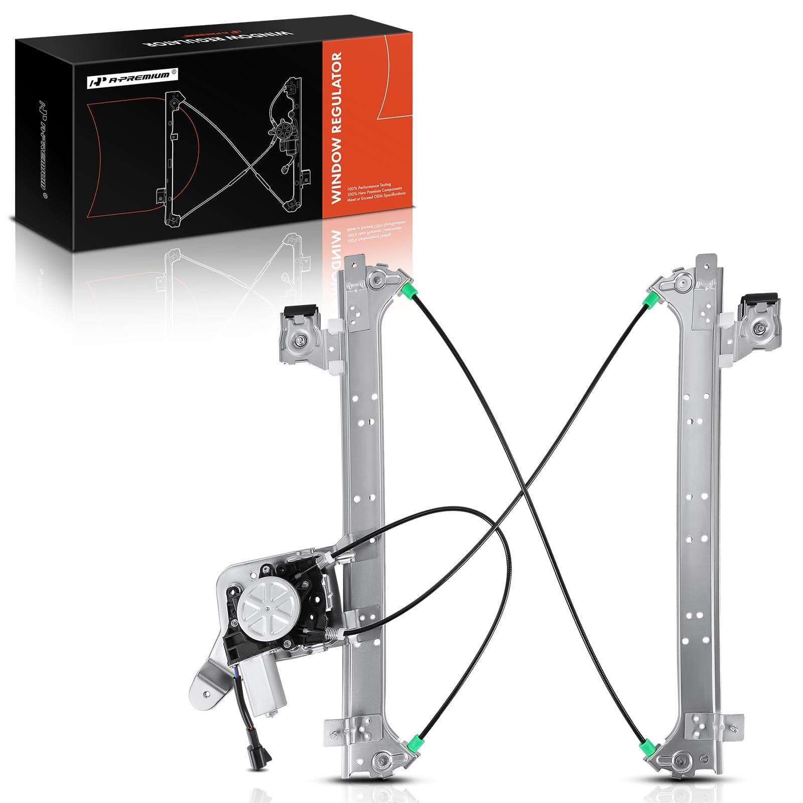A-Premium Power Window Regulator with Motor Replacement for Chevrolet Silverado Suburban 1500 2500 2000-2006 GMC Sierra Cadillac Escalade EXT Rear Right Passenger Side