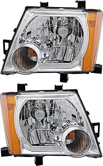 For Nissan Xterra | Pro-4X Headlight 2005 2006 2007 2008 2009 2010 2011 2012 Driver and Passenger Side Headlamp Assembly Replacement