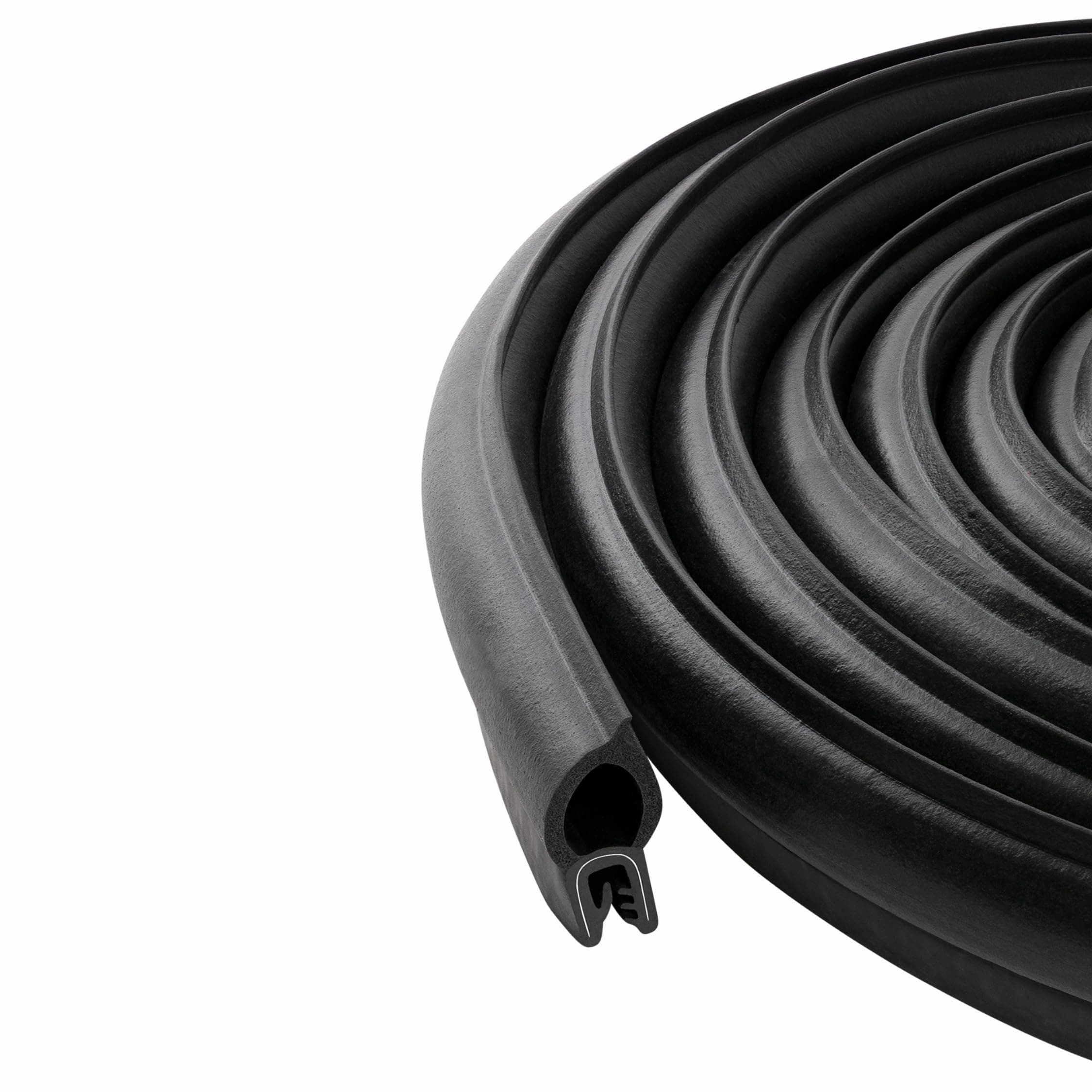 Vertical Bulb Trim Seal Bulb Diameter: 0.5" Grip Range: 0.039" to 0.14" | Trunk, Boot, lid, Hood, Hatch Rubber (10 Feet)