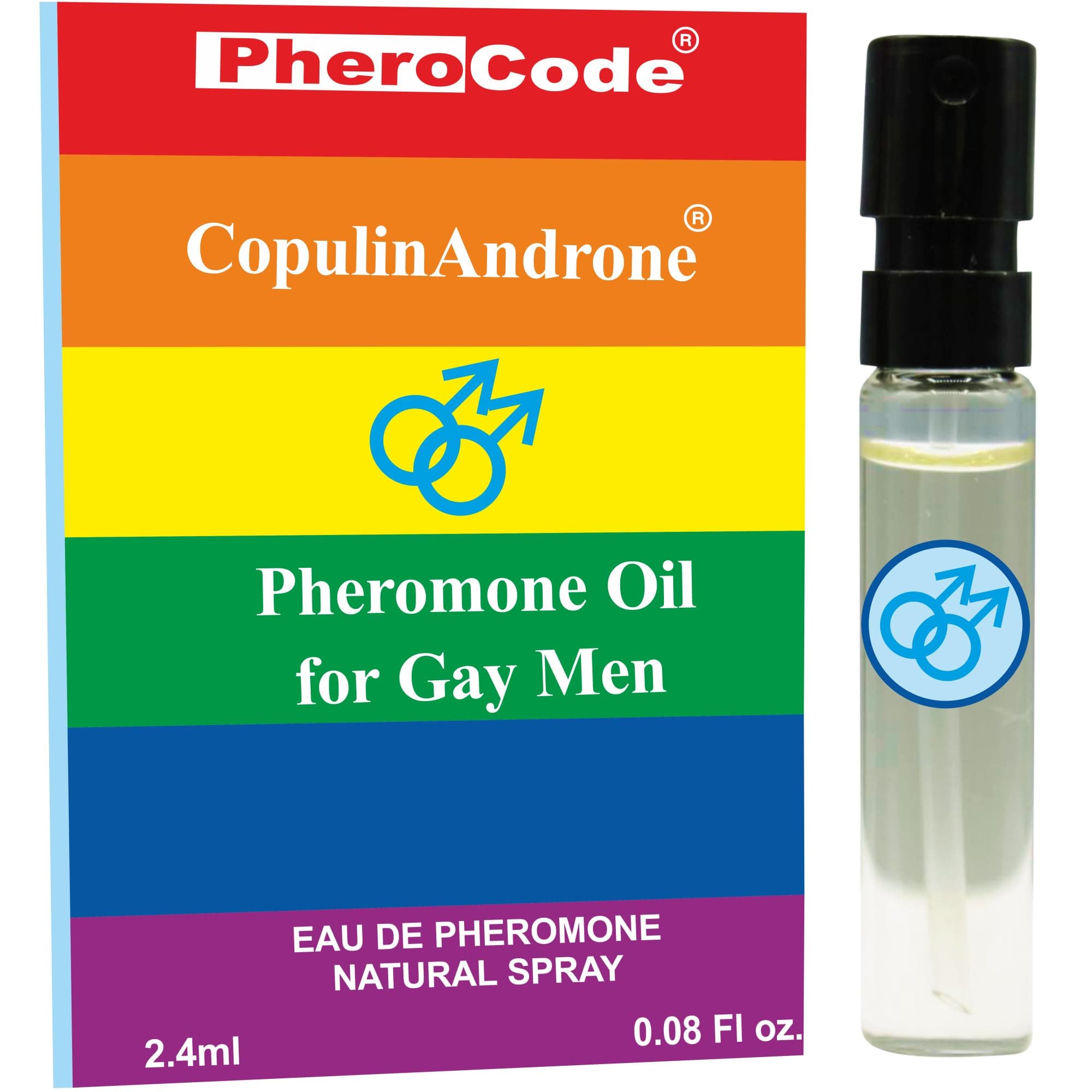 PheroCode - Highly Concentrated Pheromone Cologne for Gay & Bi Men - Charming and Attractive Pheromone Perfume Spray Gift for Him - 0.08 Fl. Oz