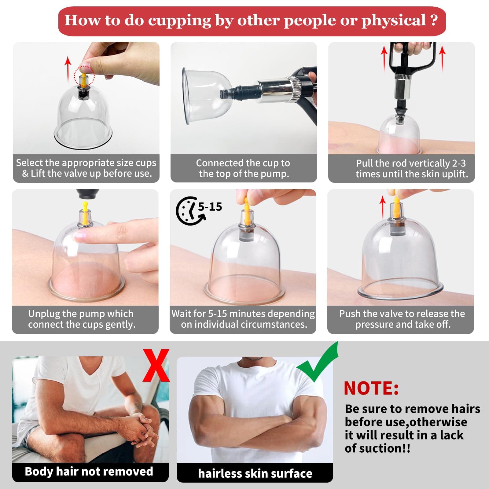 Cupping Therapy Set, 12 Therapy Cup Cupping Set with Pump, Professional Chinese Cupping Therapy Set Hijama Cupping Massage Kit