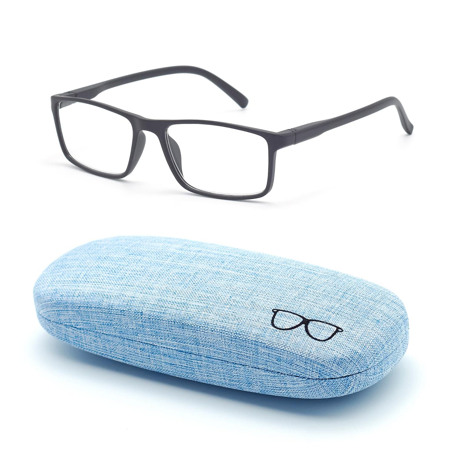 Nearsighted Glasses for Distance with Hard Case Blue Light Spring Hinge Glasses Not Reading Glasses