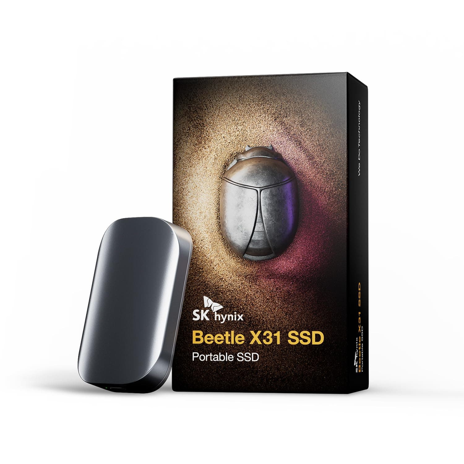 SK Hynix Beetle X31 2TB External SSD with DRAM - up to 1050MB/s, USB C 3.2 Gen2, External Solid State Drive for PC/Mac/Tablet/Android/Gaming Consoles (Dark Grey)