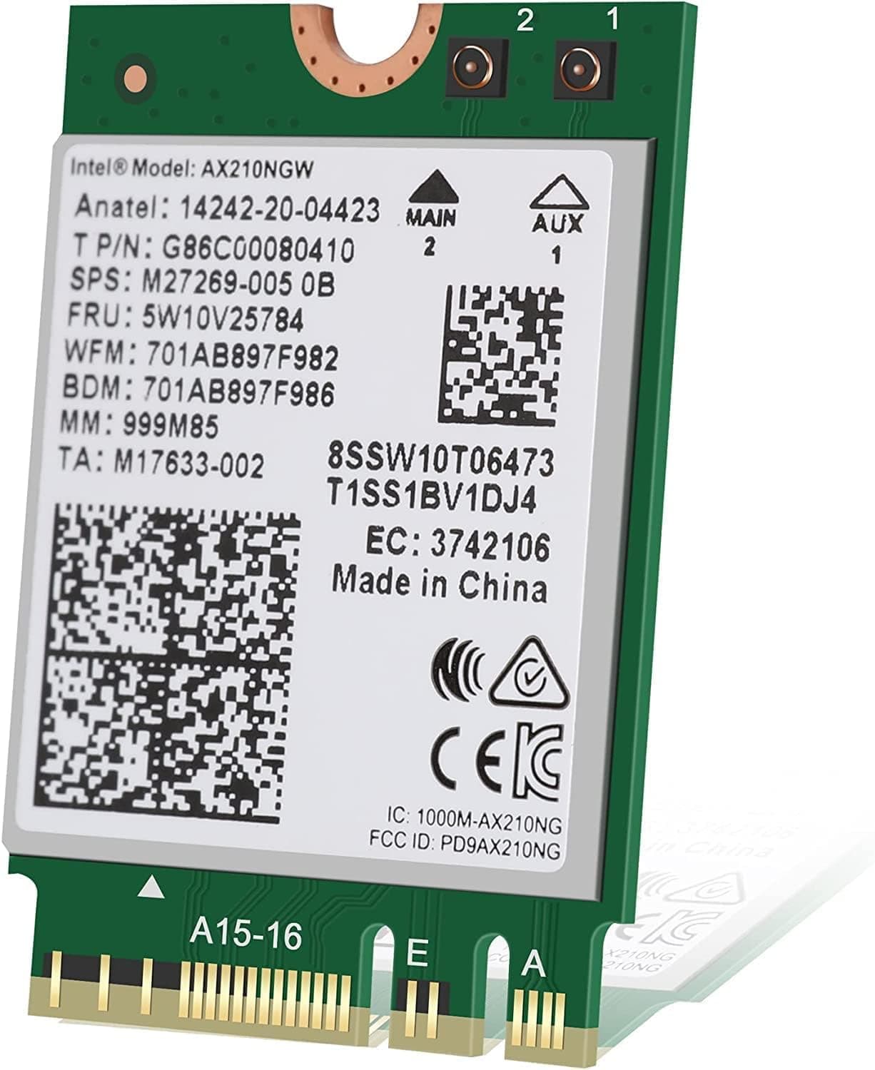 AX210 Tri-Band Wi-Fi 6E Bluetooth 5.3 Network Card for Notebook