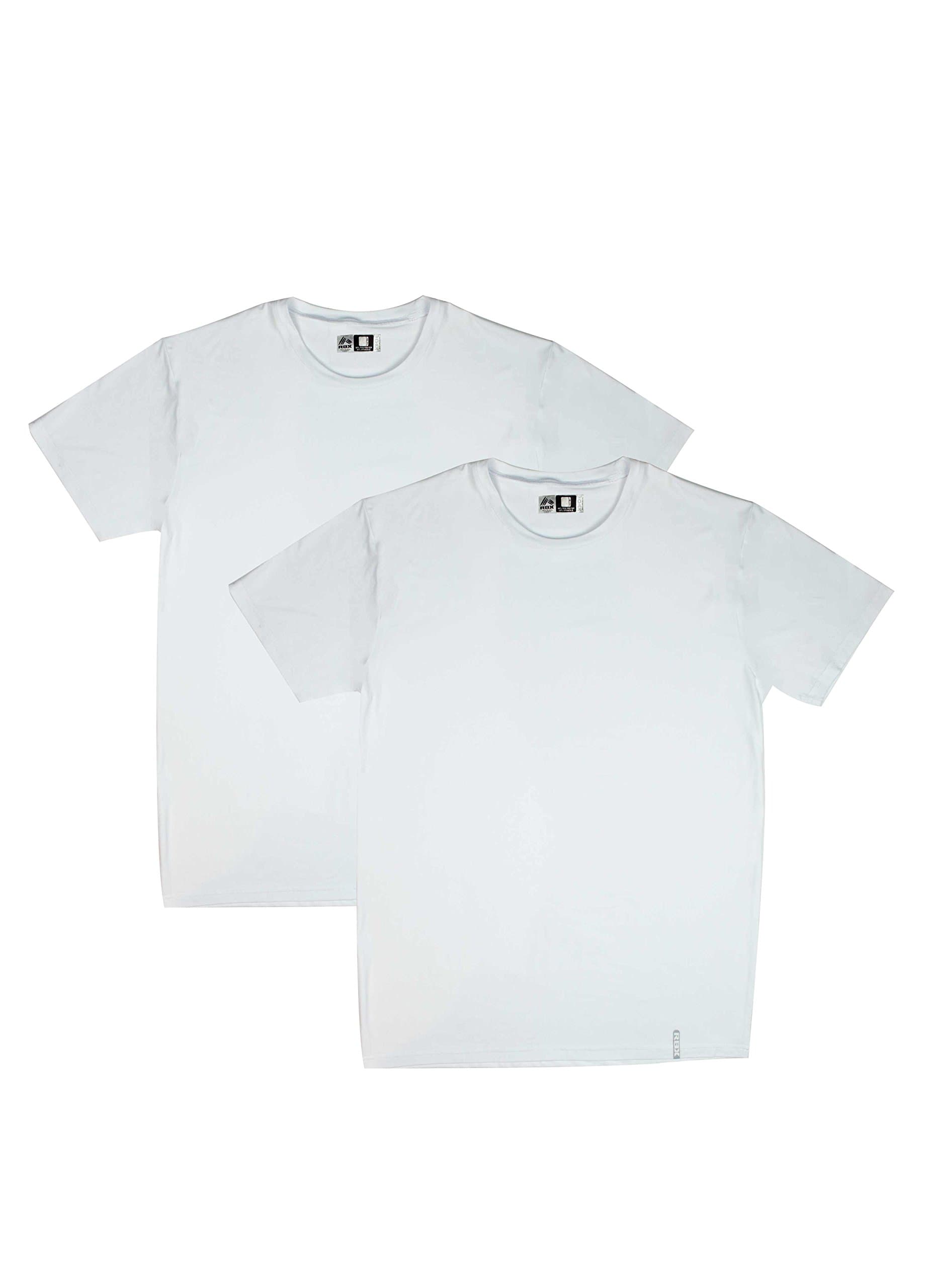 RBX Active Men's 2-Pack Short Sleeve Ultra Soft Crew Neck Undershirts